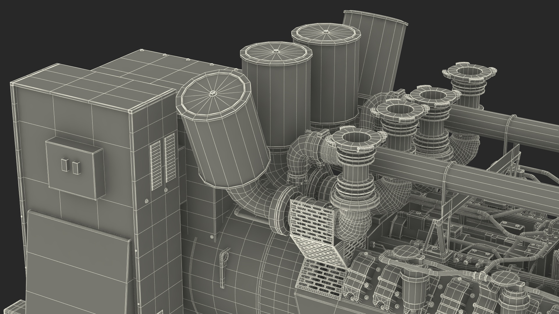 Kohler Diesel Generator Sand Color 3D model