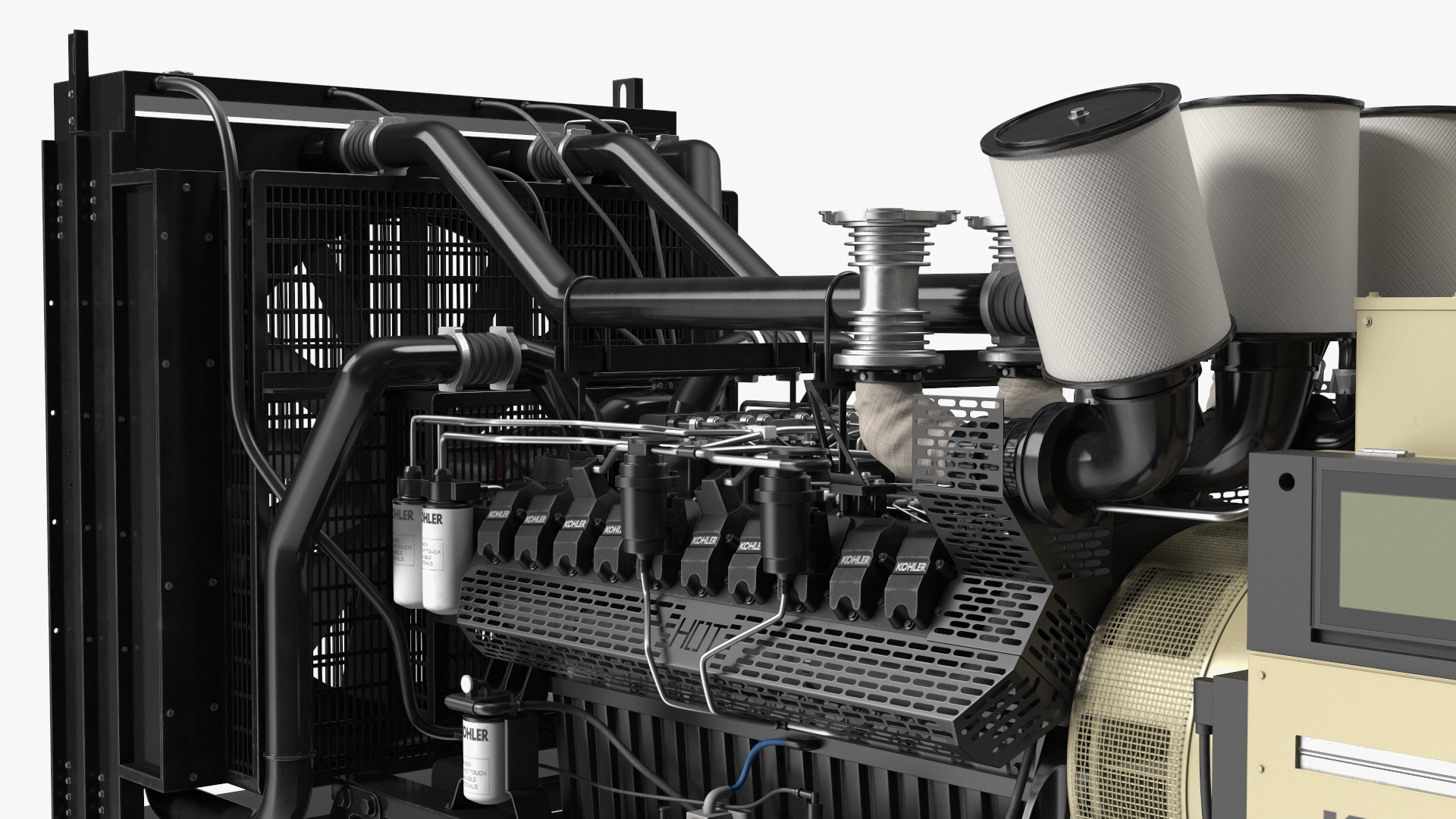 Kohler Diesel Generator Sand Color 3D model