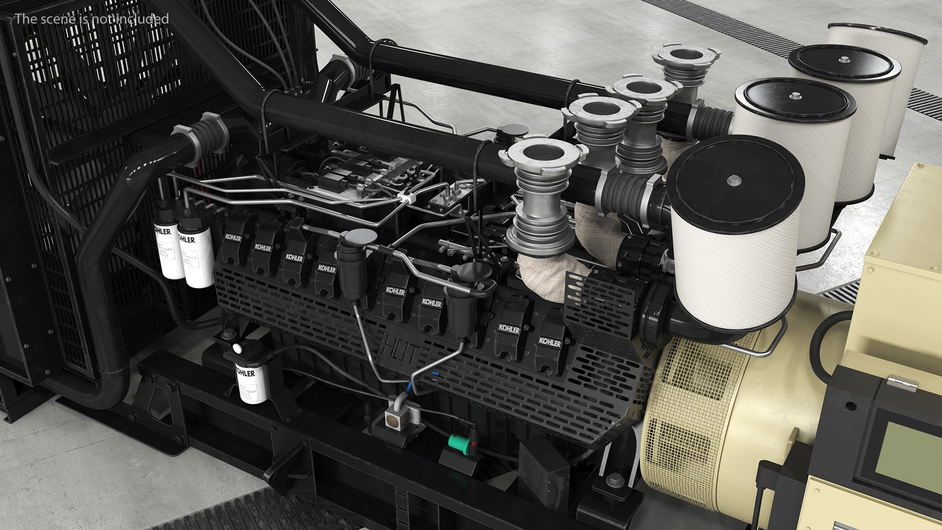 Kohler Diesel Generator Sand Color 3D model