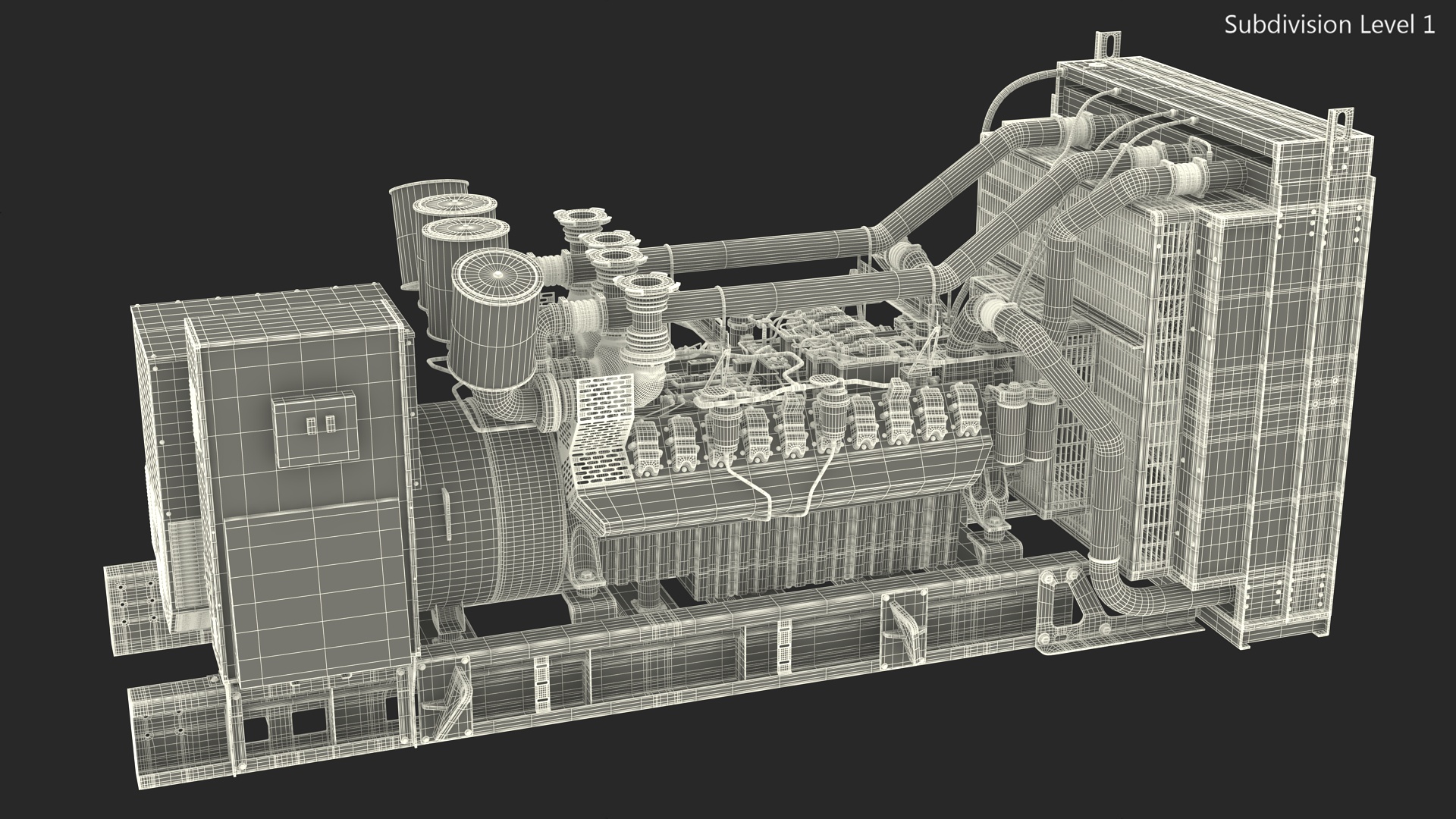 Kohler Diesel Generator Sand Color 3D model