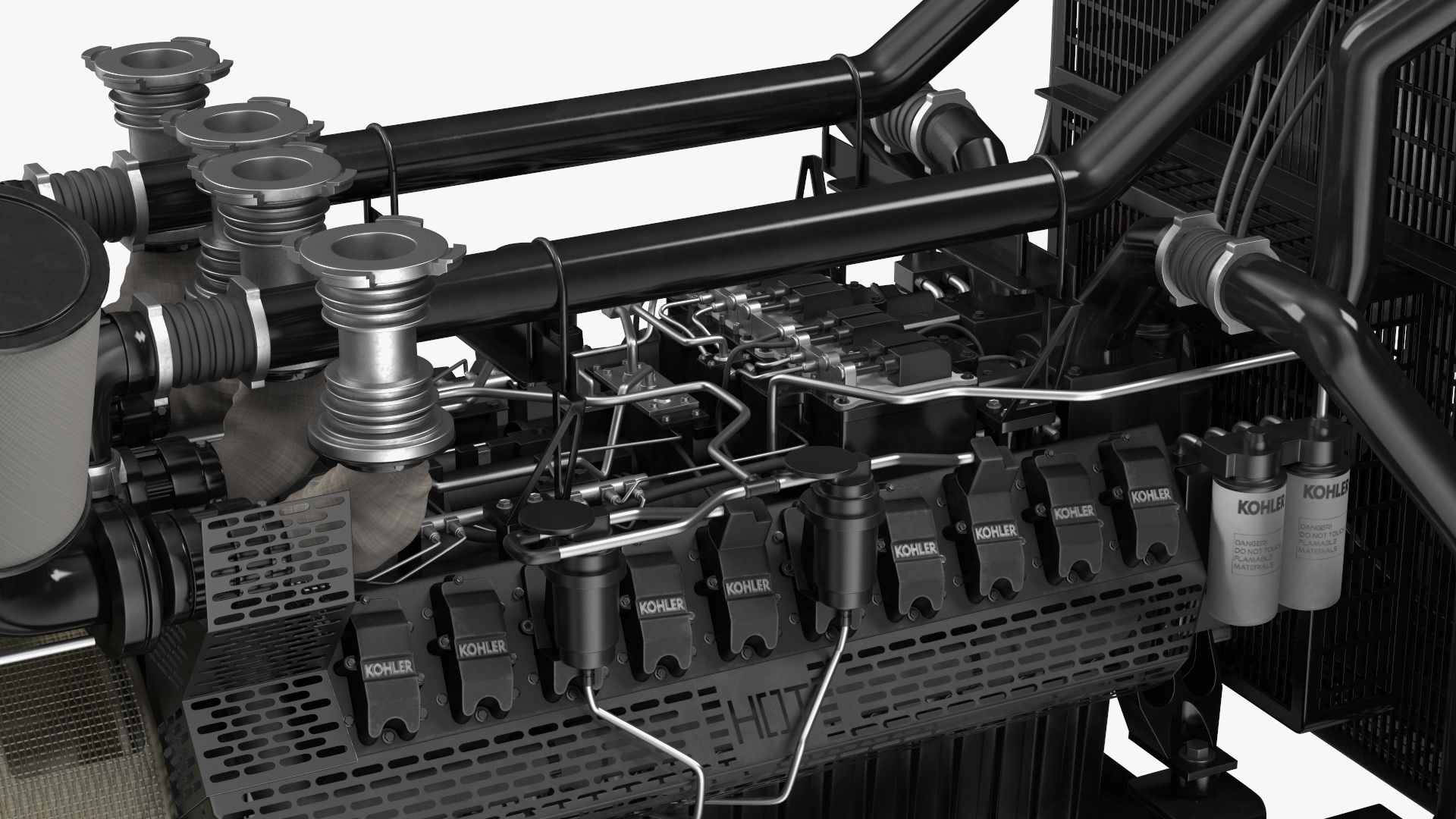 Kohler Diesel Generator Sand Color 3D model