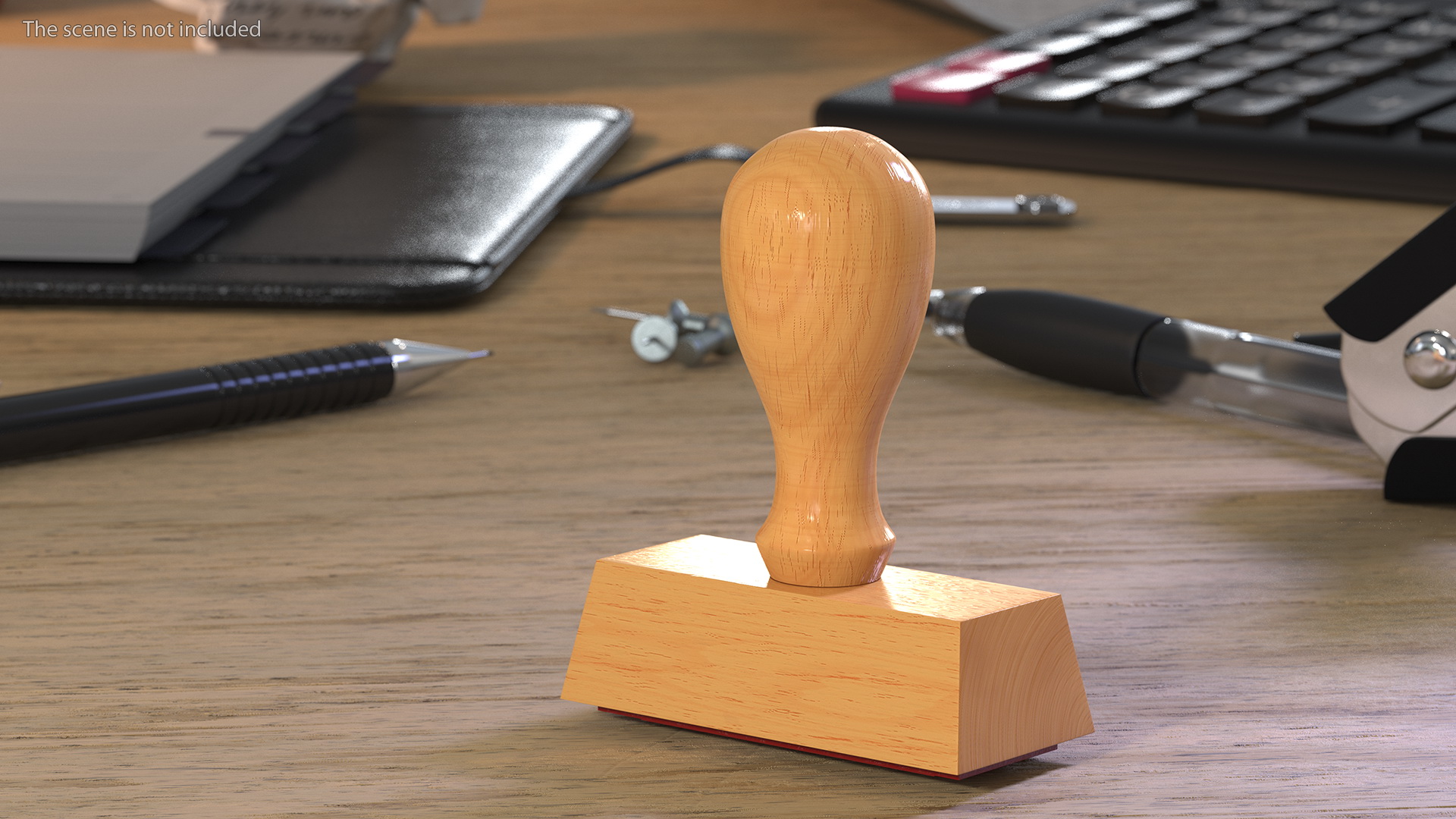 3D Rubber Stamp with Wood Handle Original model