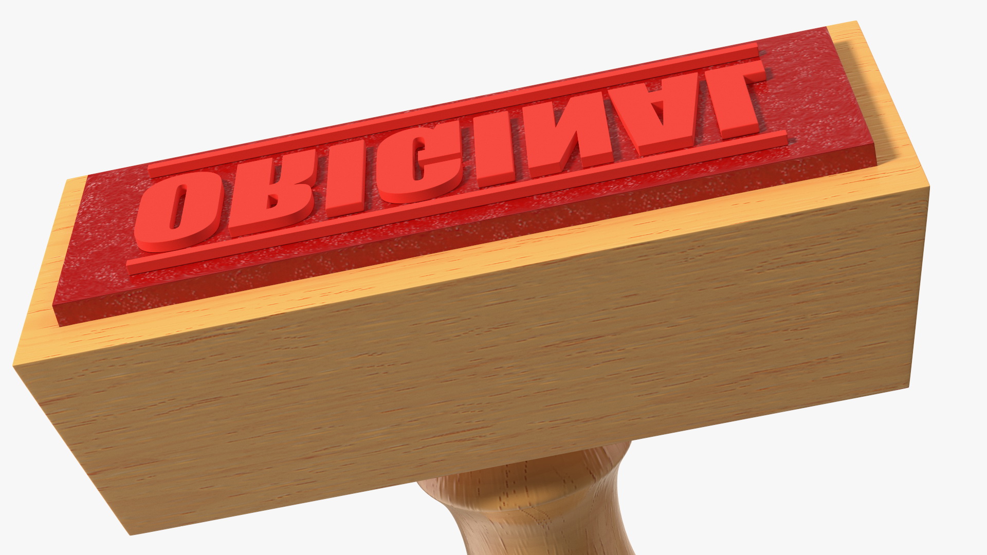 3D Rubber Stamp with Wood Handle Original model