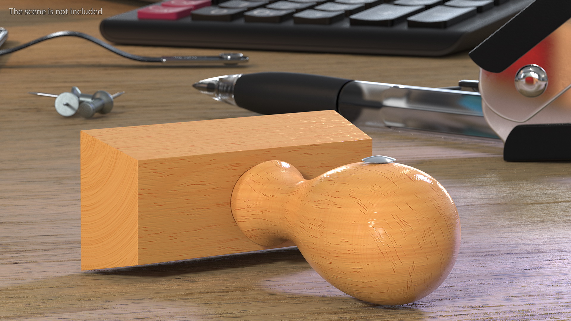 3D Rubber Stamp with Wood Handle Original model
