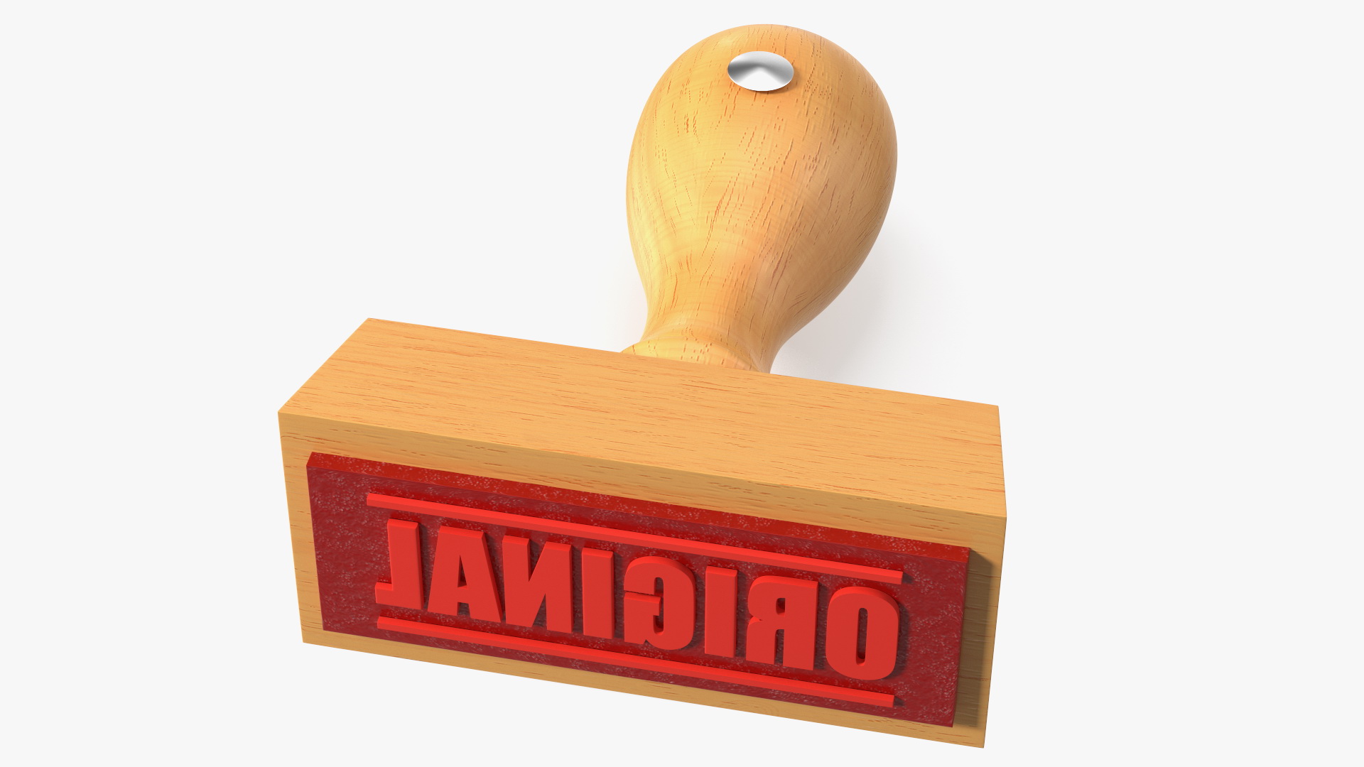 3D Rubber Stamp with Wood Handle Original model