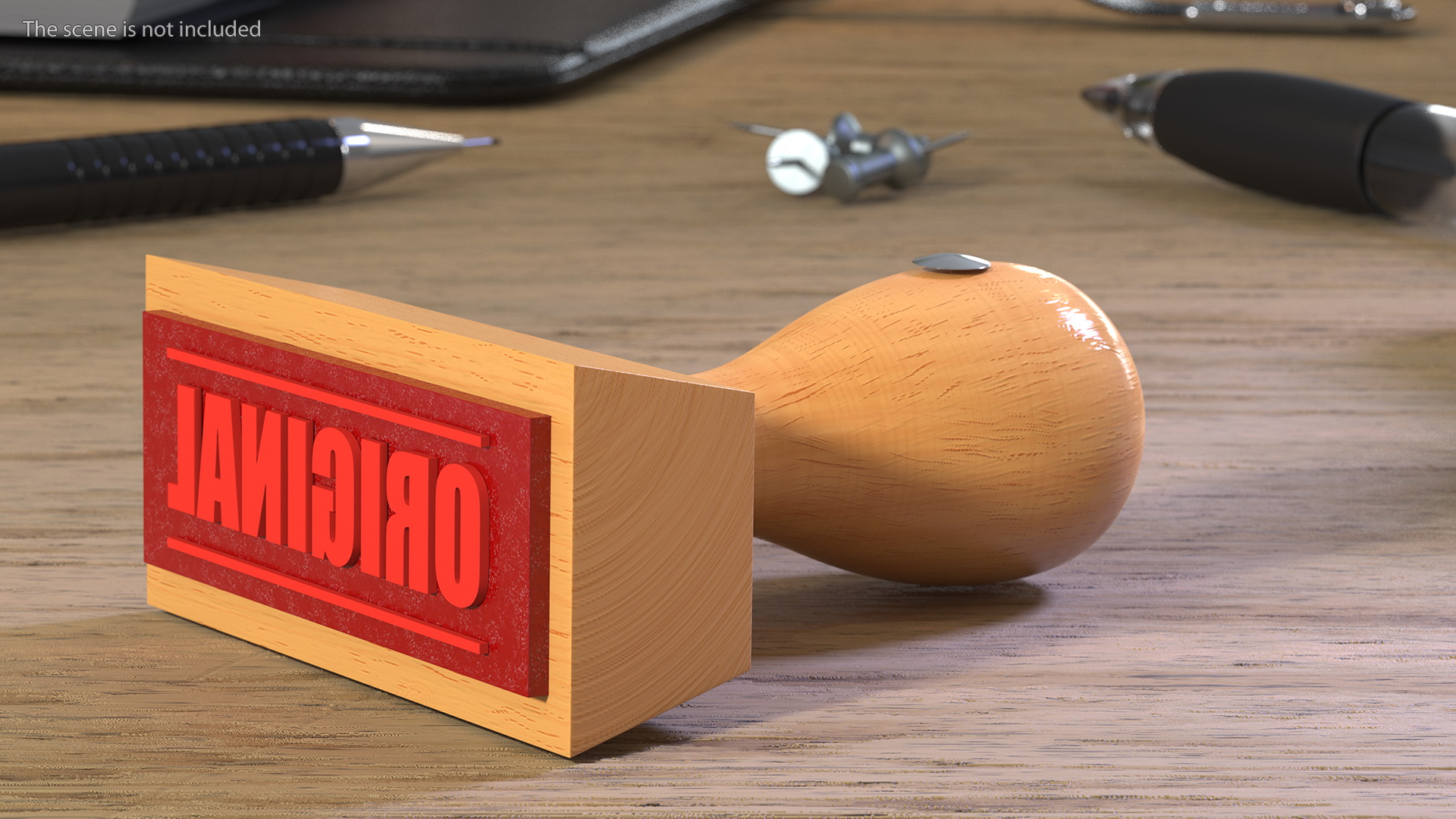 3D Rubber Stamp with Wood Handle Original model