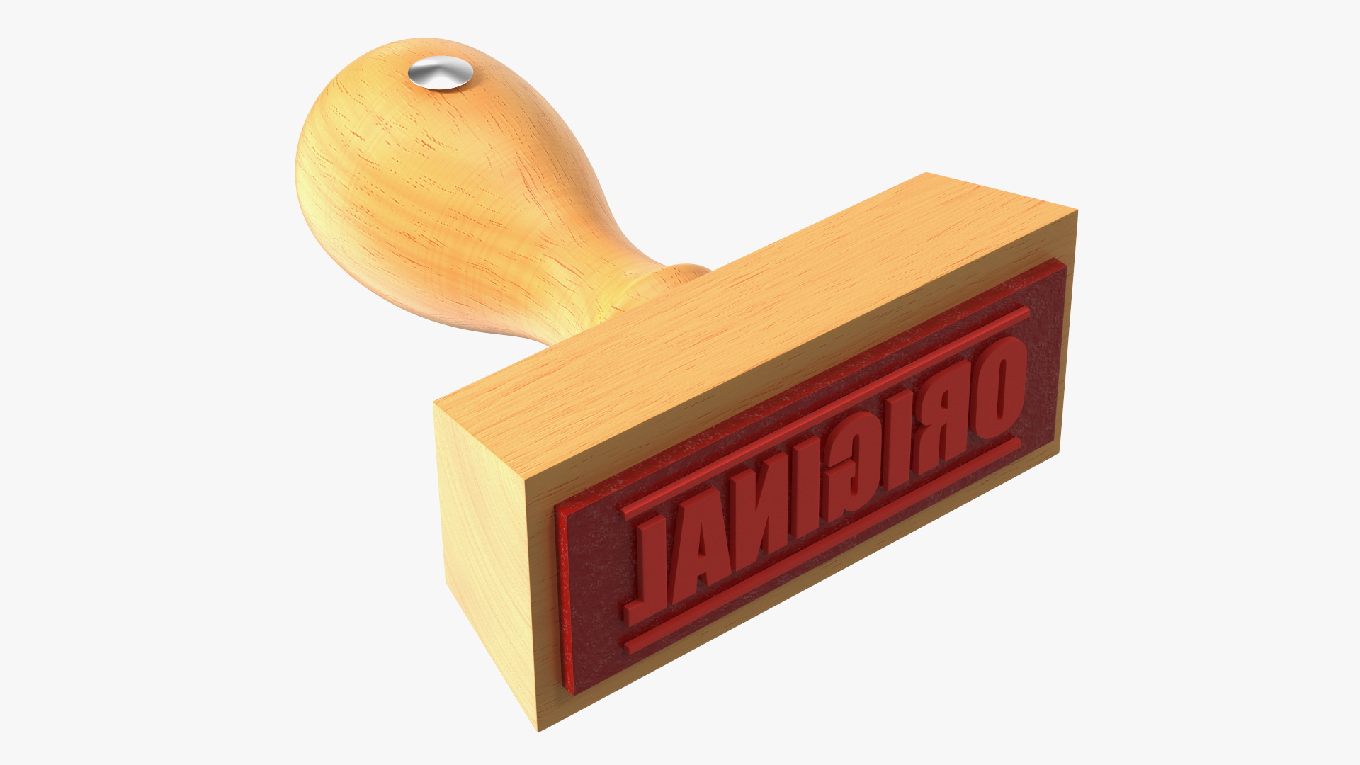 3D Rubber Stamp with Wood Handle Original model