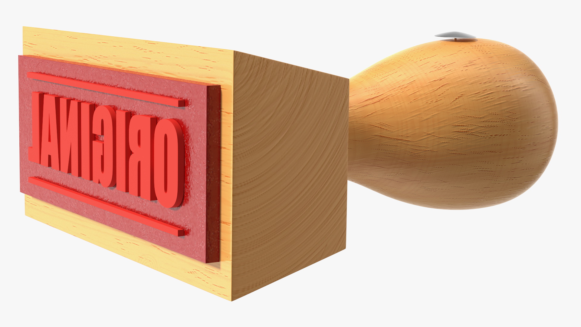 3D Rubber Stamp with Wood Handle Original model