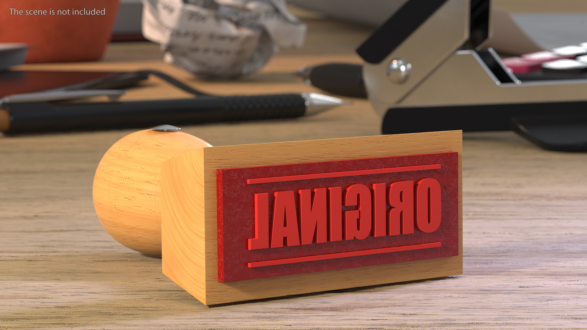 3D Rubber Stamp with Wood Handle Original model