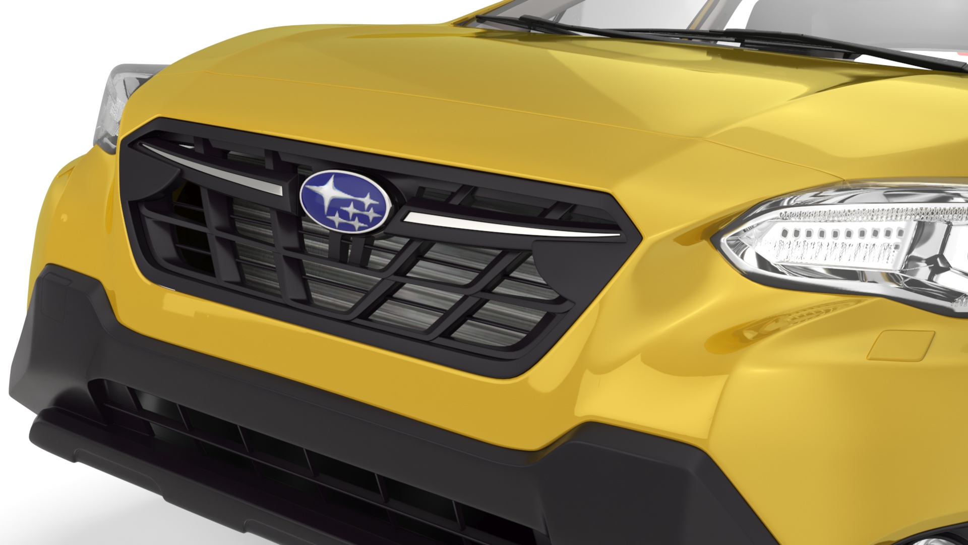 3D Subaru XV Hybrid Crossover 2020 Yellow model