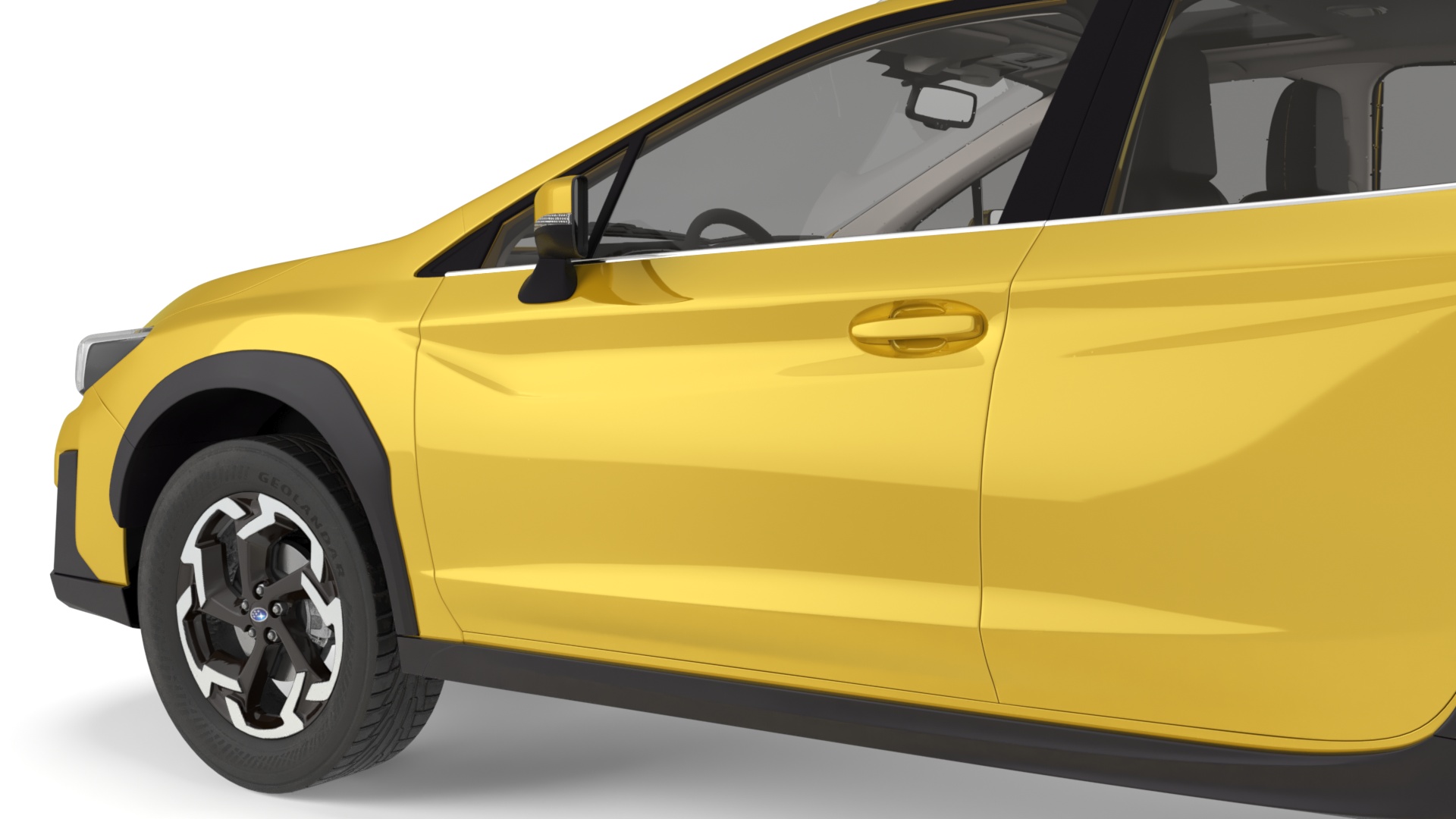 3D Subaru XV Hybrid Crossover 2020 Yellow model