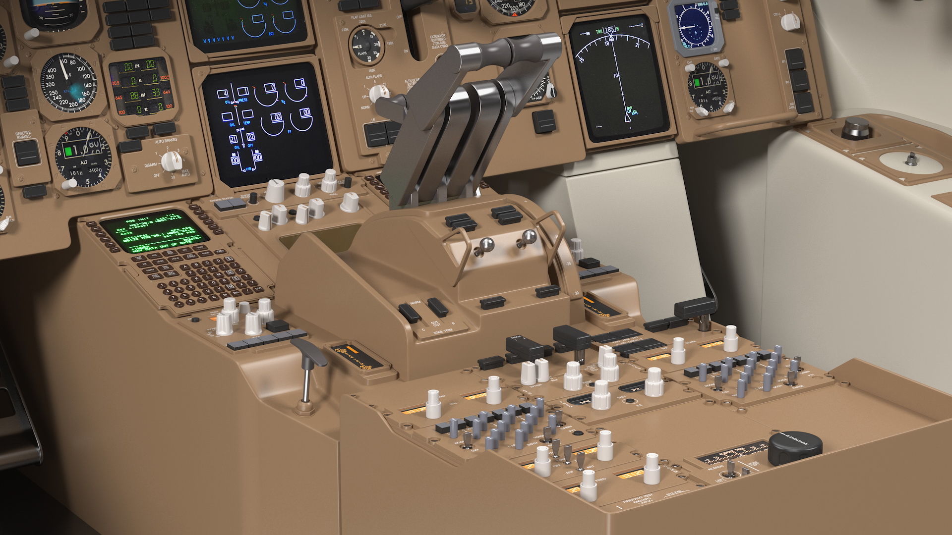 3D Airplane Dashboard model