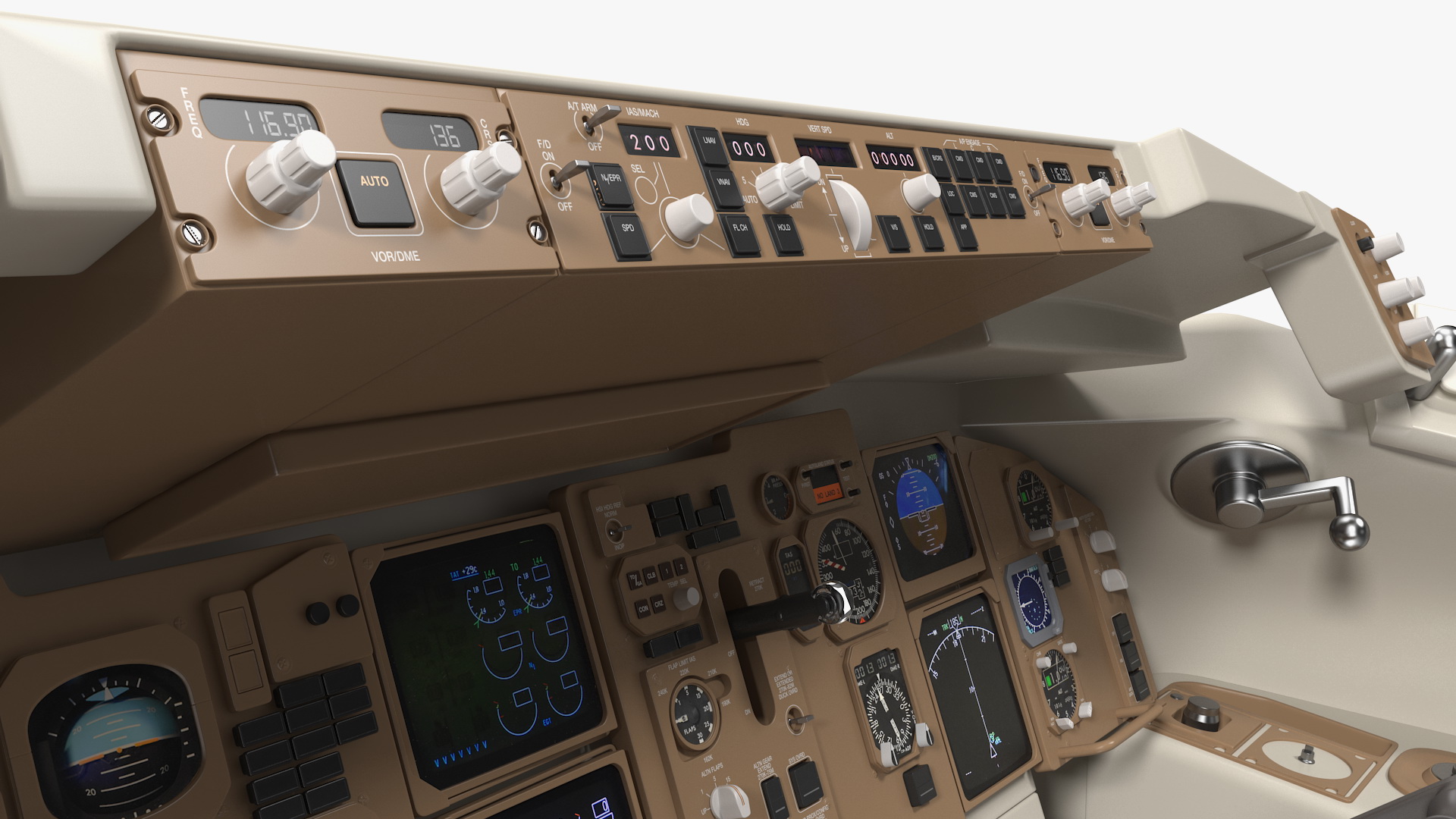 3D Airplane Dashboard model