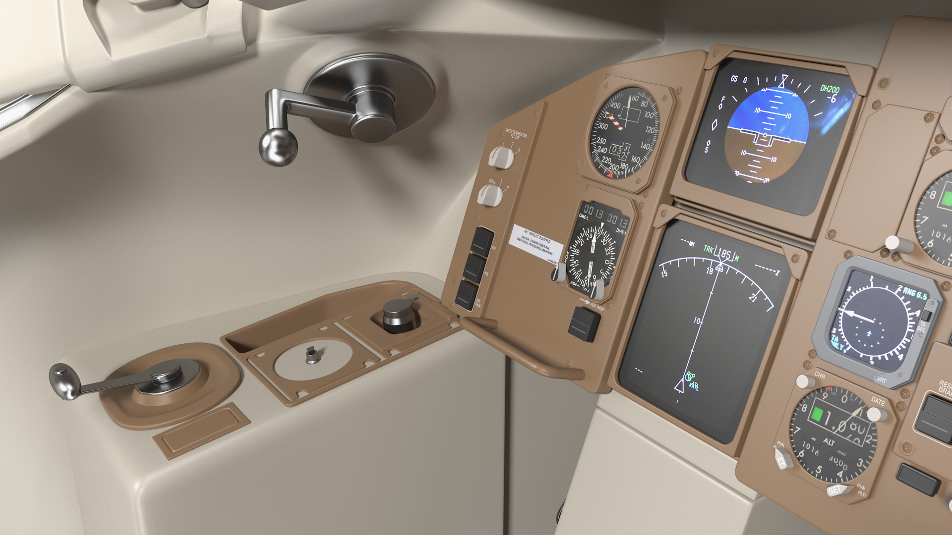 3D Airplane Dashboard model