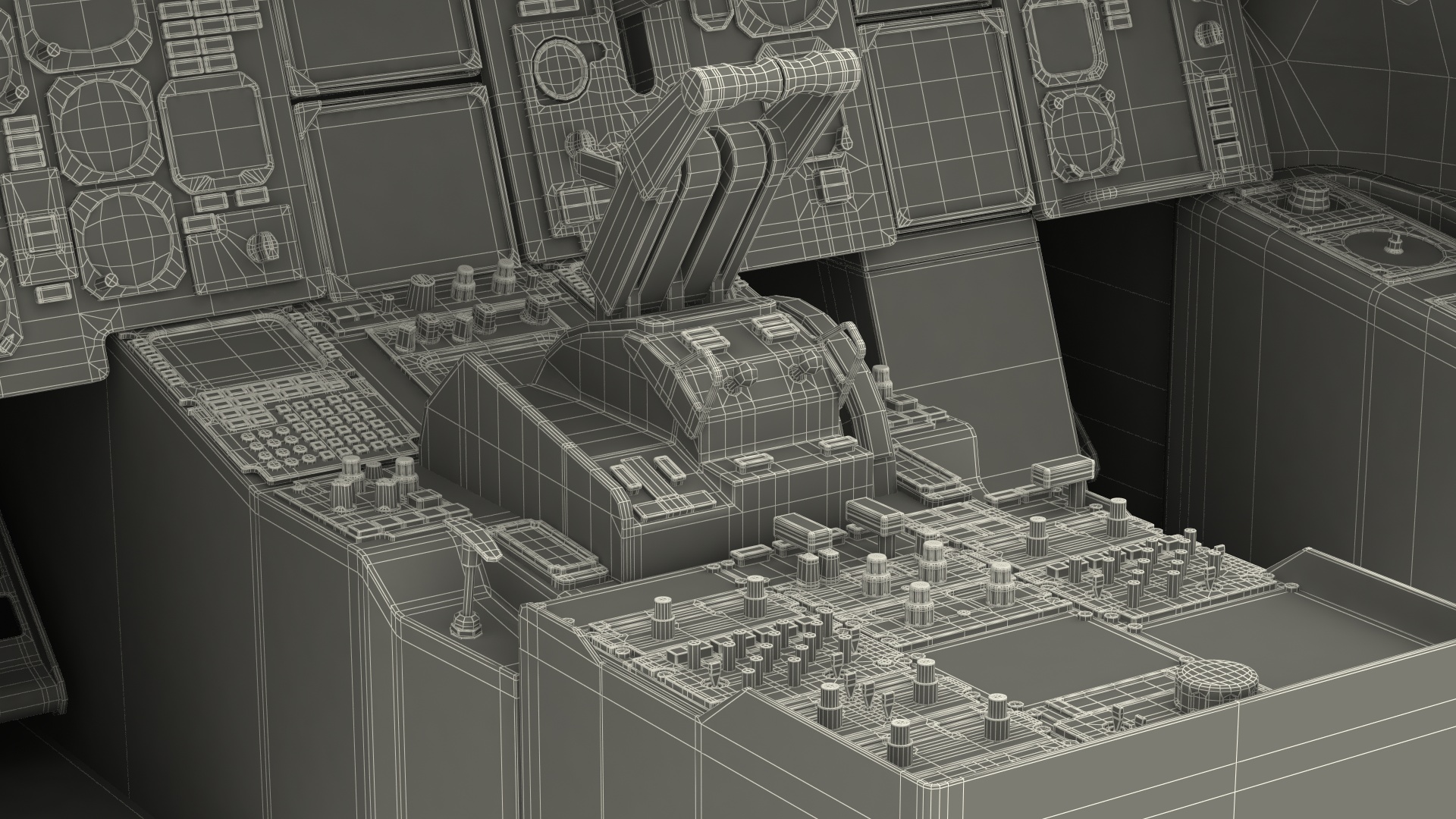 3D Airplane Dashboard model