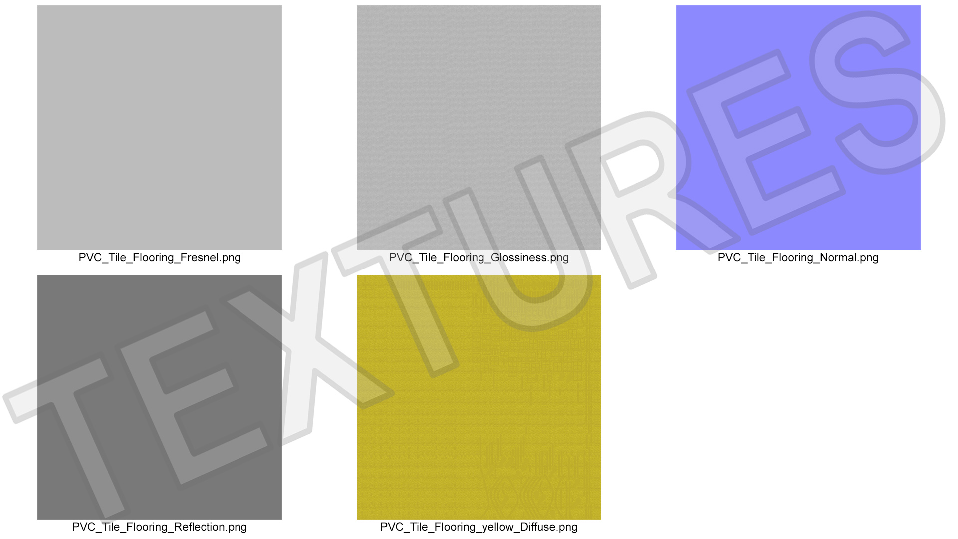 Plastic Floor Mat Tile Yellow 3D model
