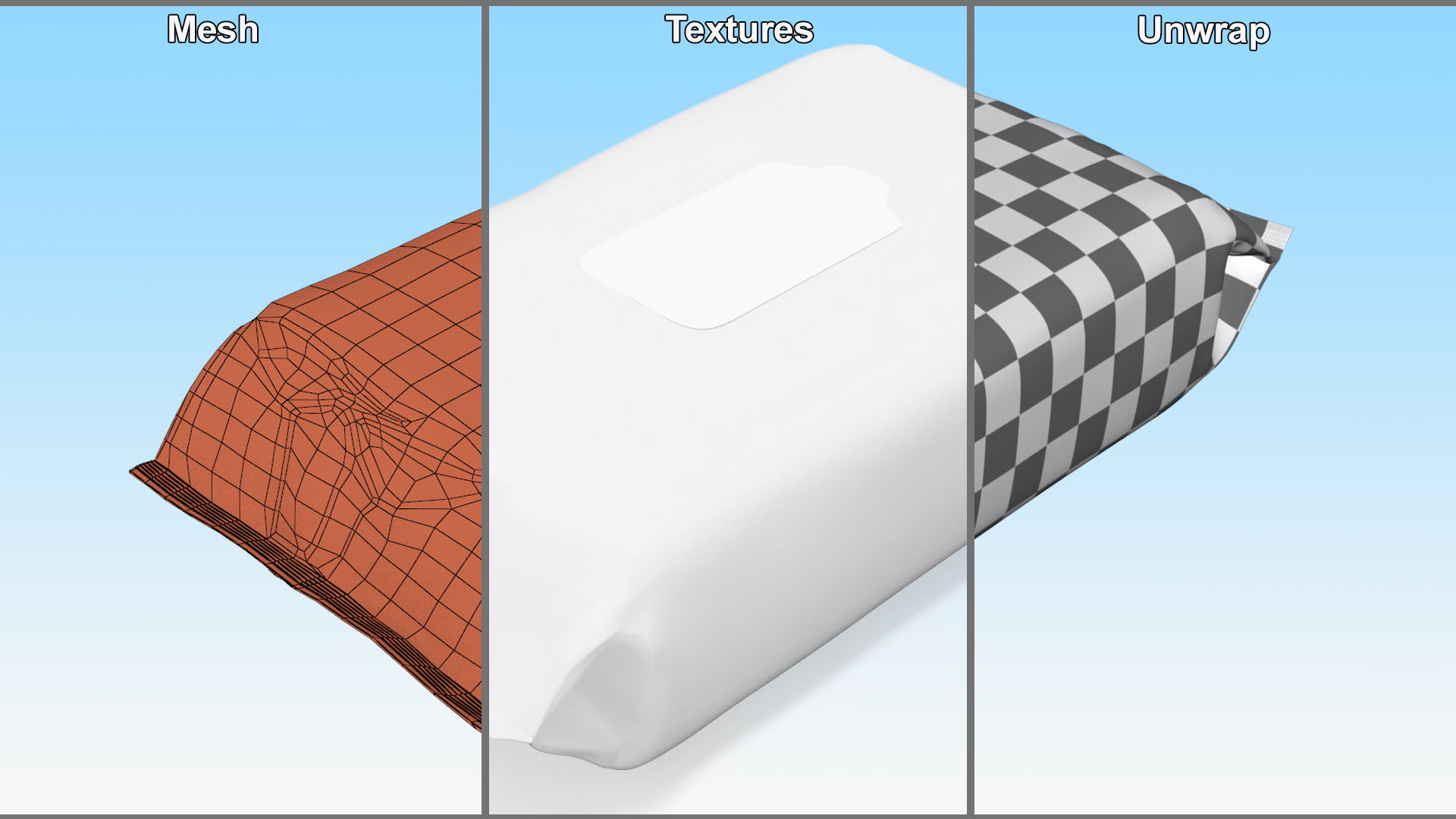 3D model Wet Wipes in a Large Pack