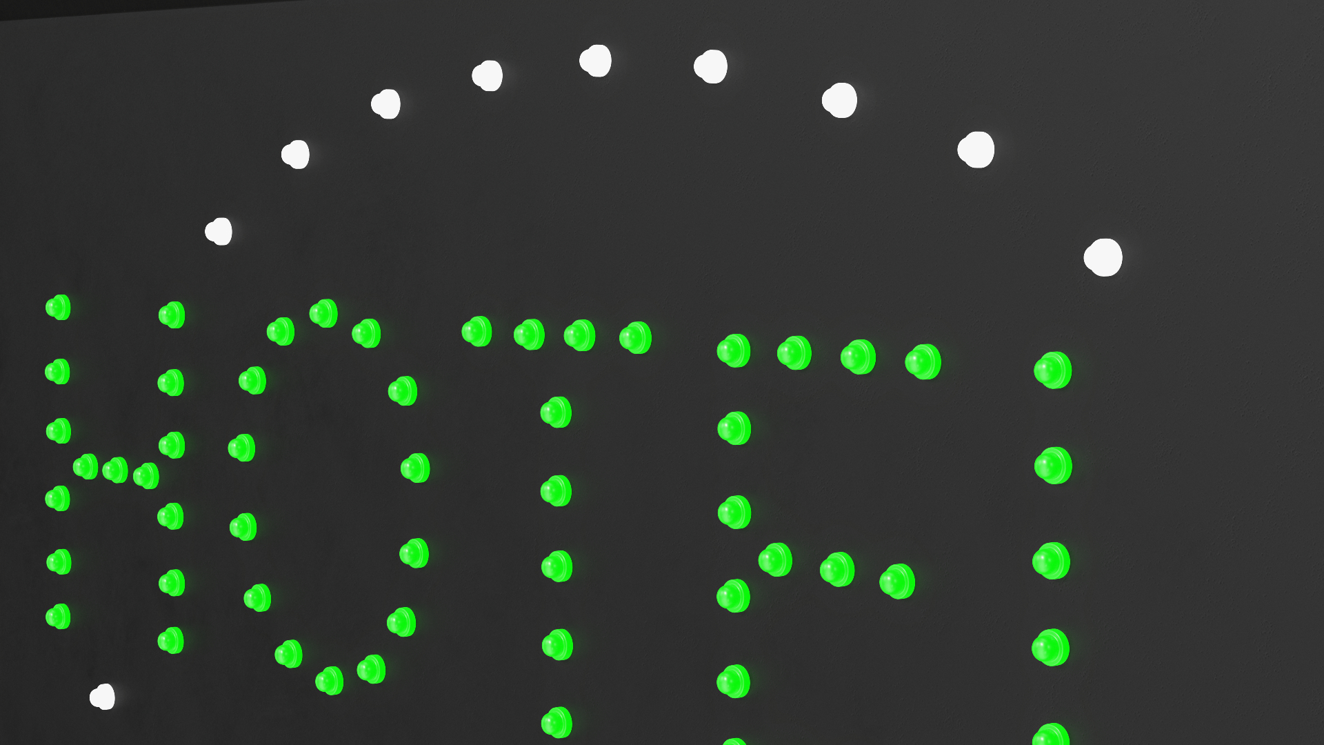 3D Green Hotel LED Neon Sign ON model