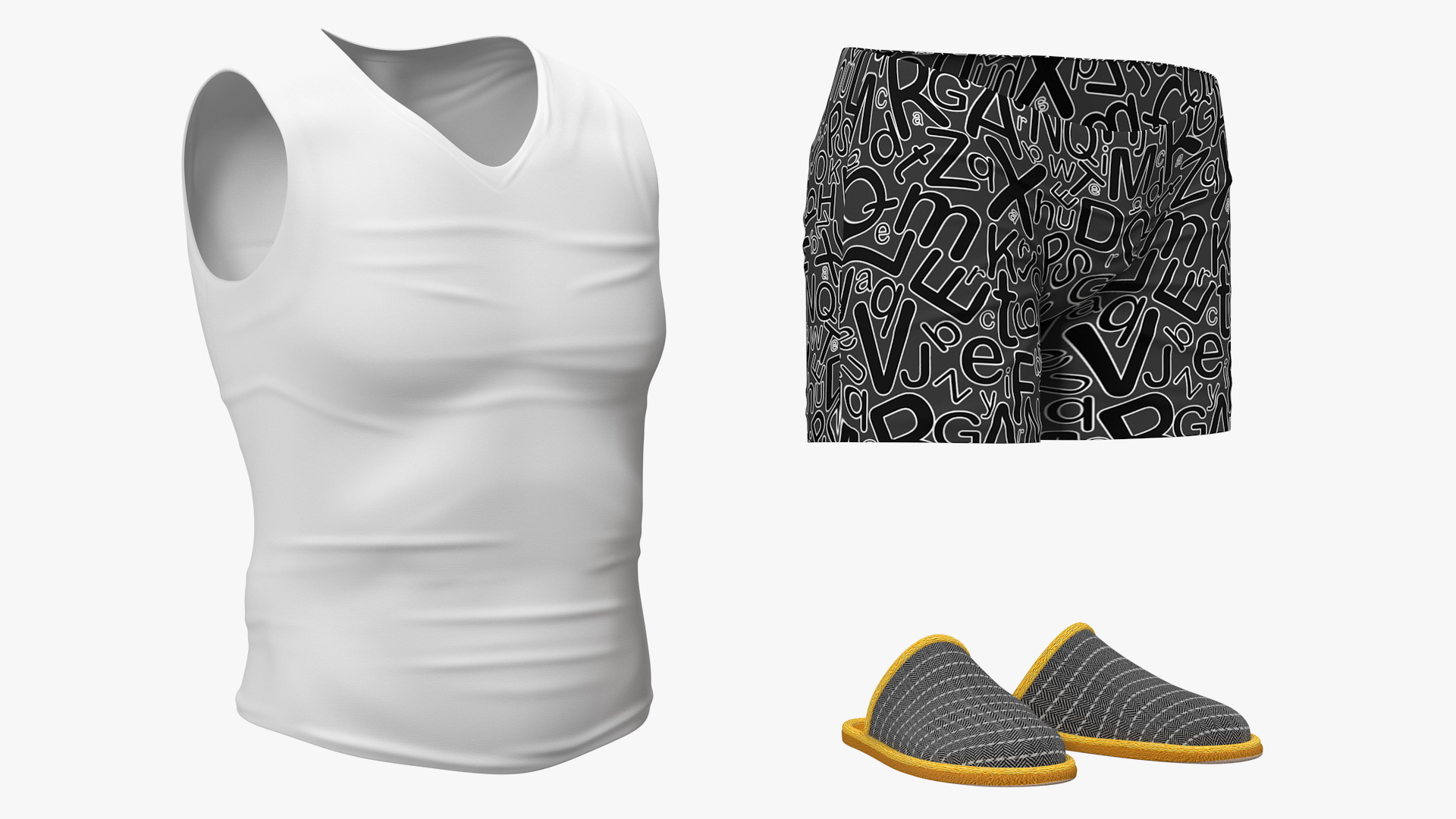 Men Underwear Set 3D