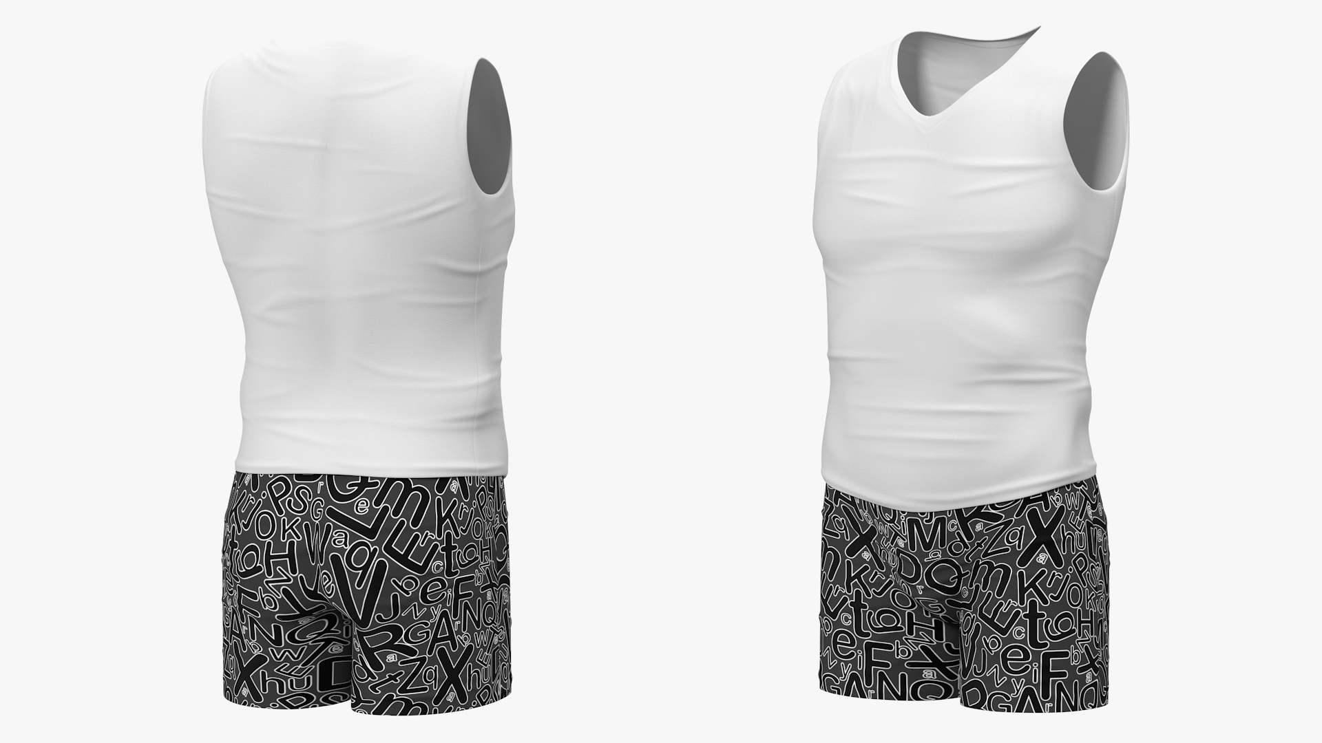 Men Underwear Set 3D