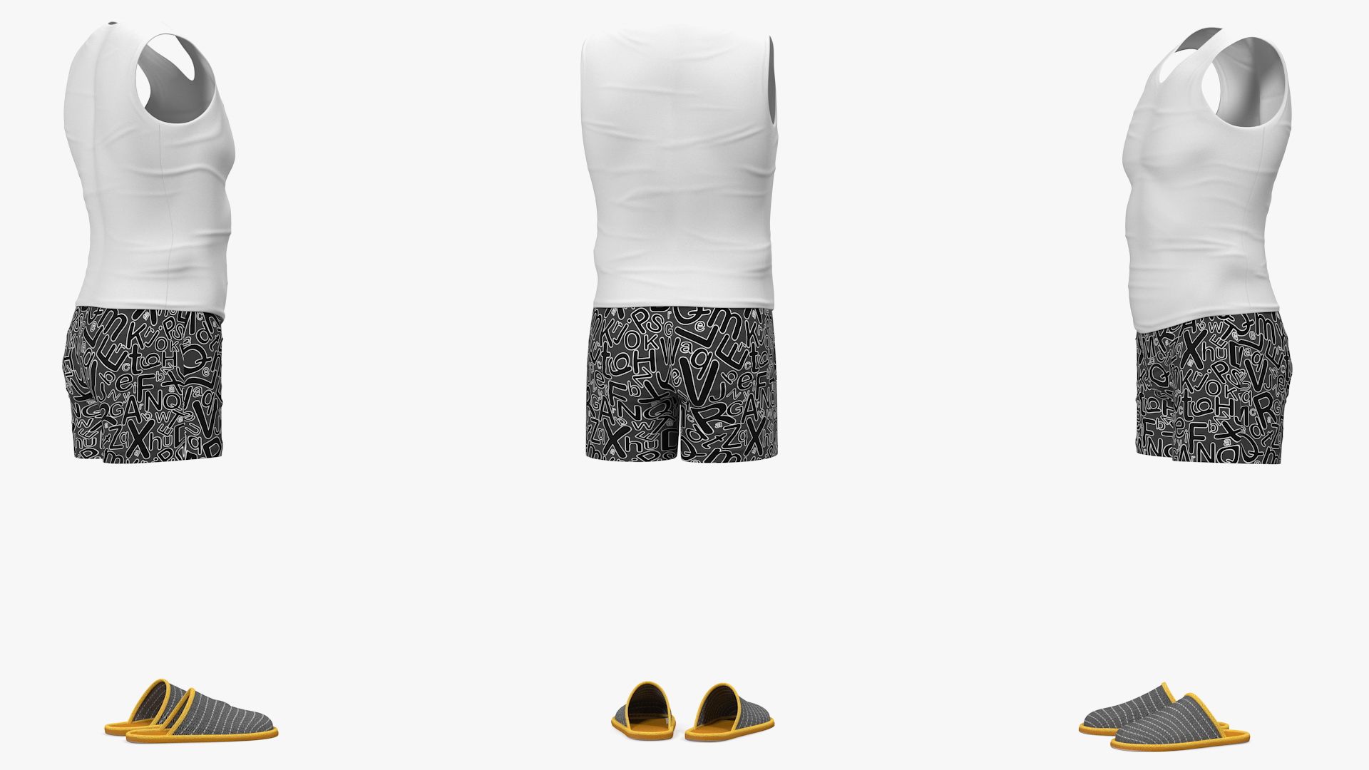 Men Underwear Set 3D