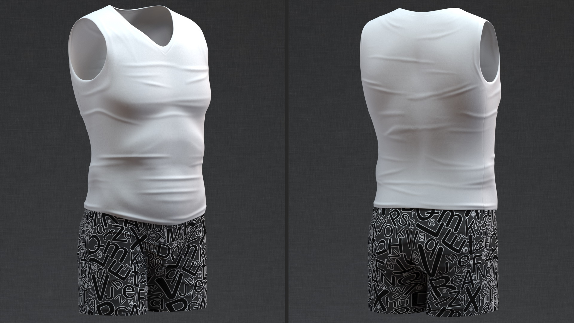 Men Underwear Set 3D