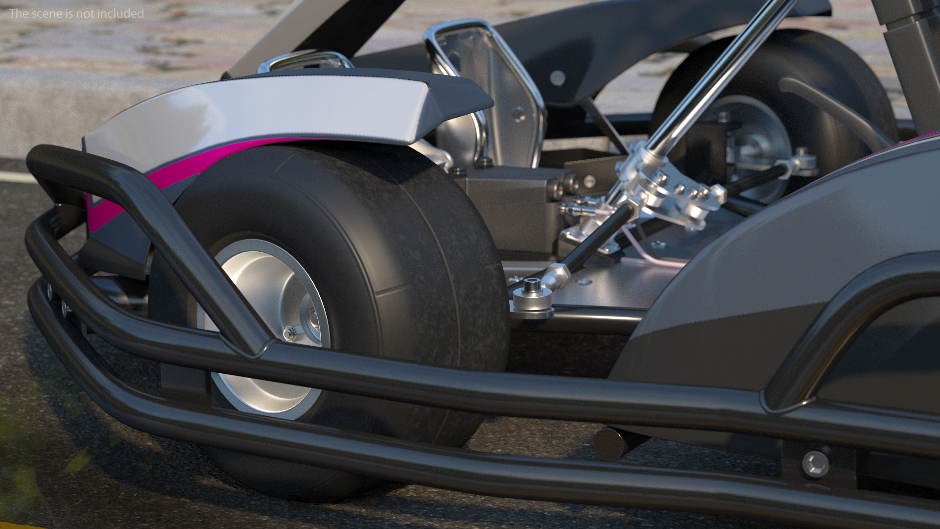 3D model Petrol Powered Kart with Roll Bar Rigged