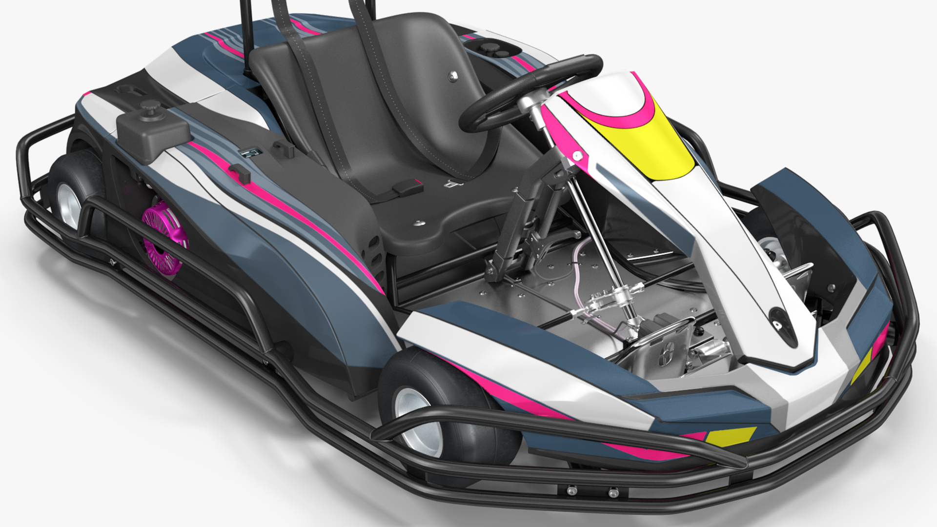 3D model Petrol Powered Kart with Roll Bar Rigged