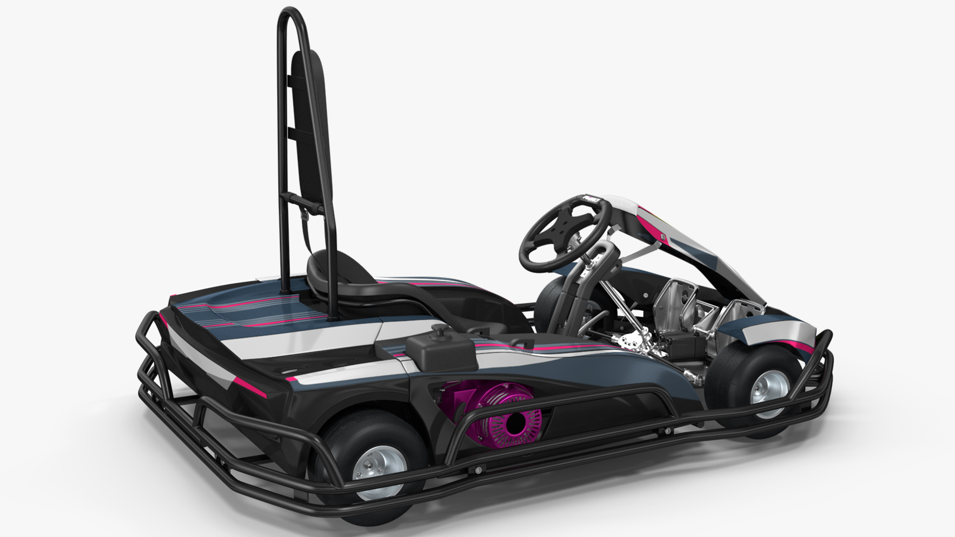 3D model Petrol Powered Kart with Roll Bar Rigged