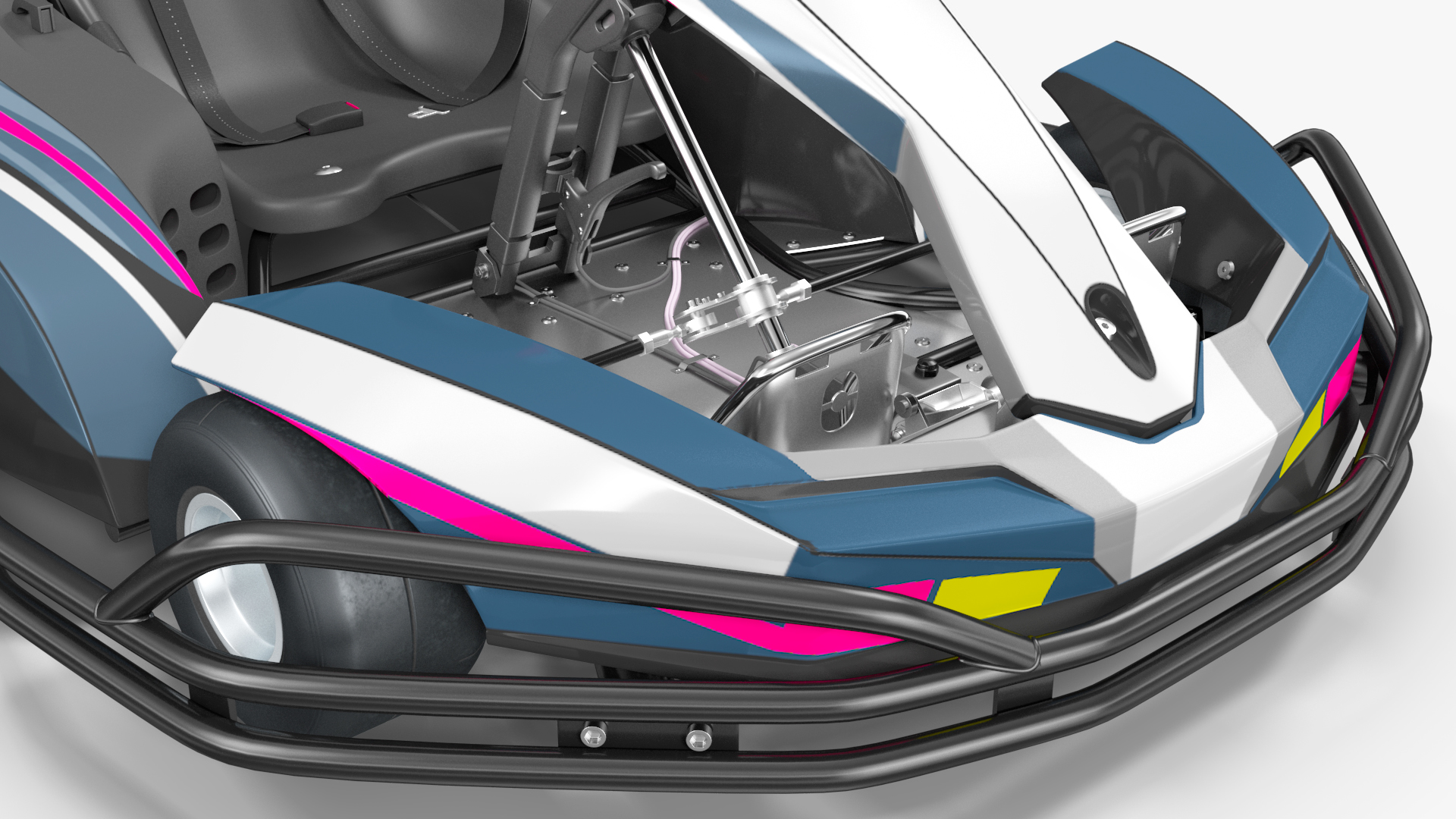 3D model Petrol Powered Kart with Roll Bar Rigged