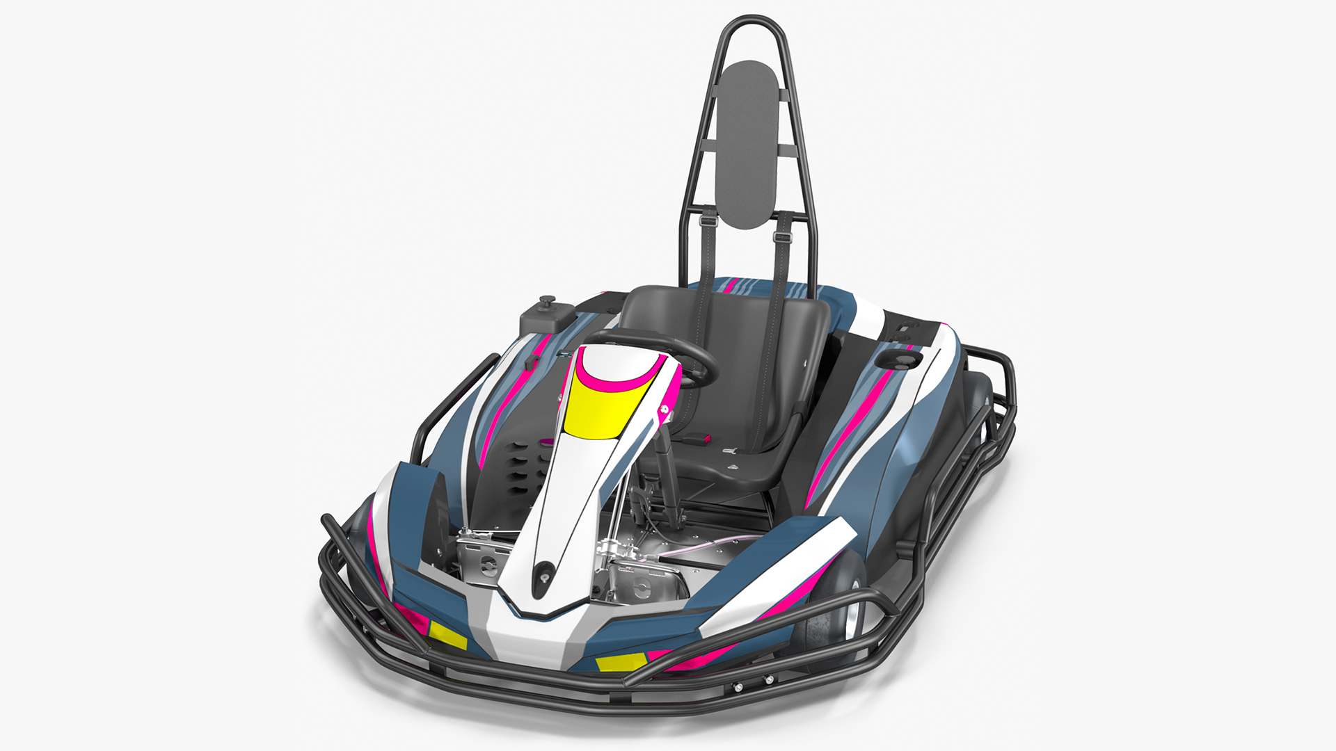 3D model Petrol Powered Kart with Roll Bar Rigged