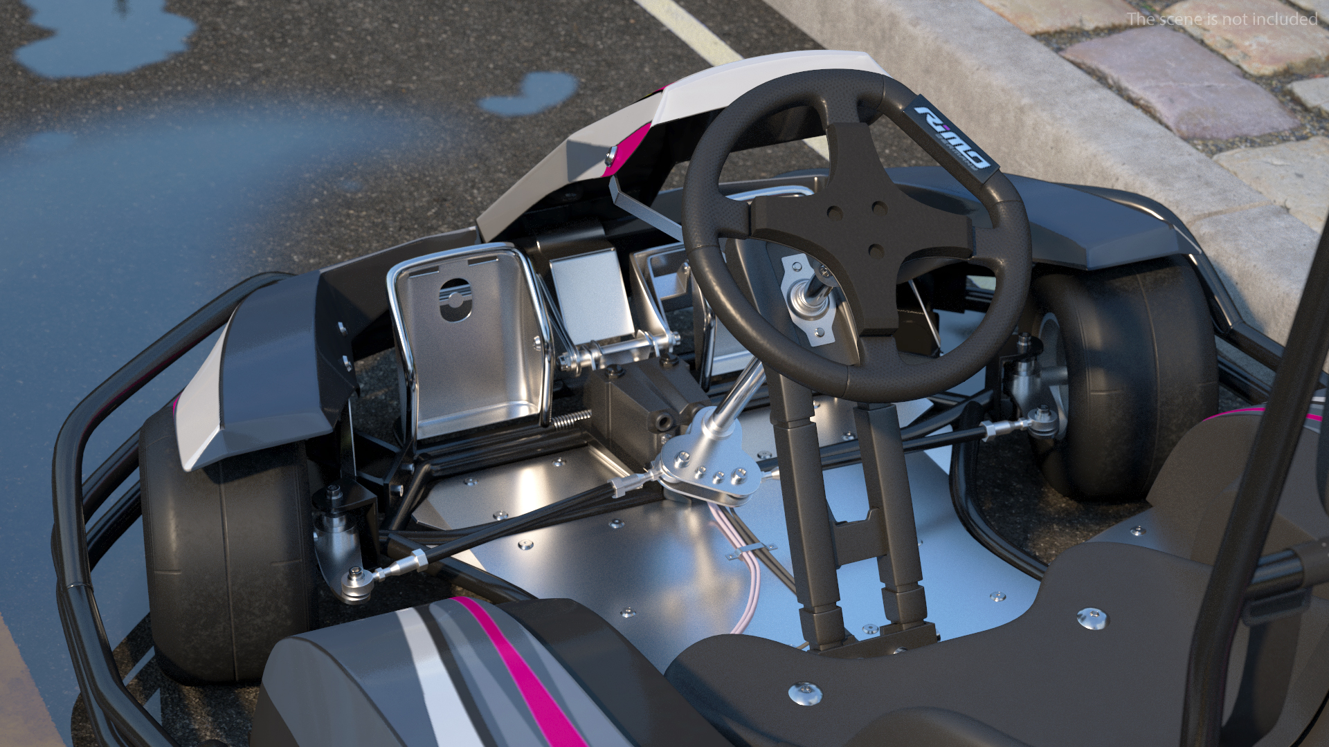 3D model Petrol Powered Kart with Roll Bar Rigged