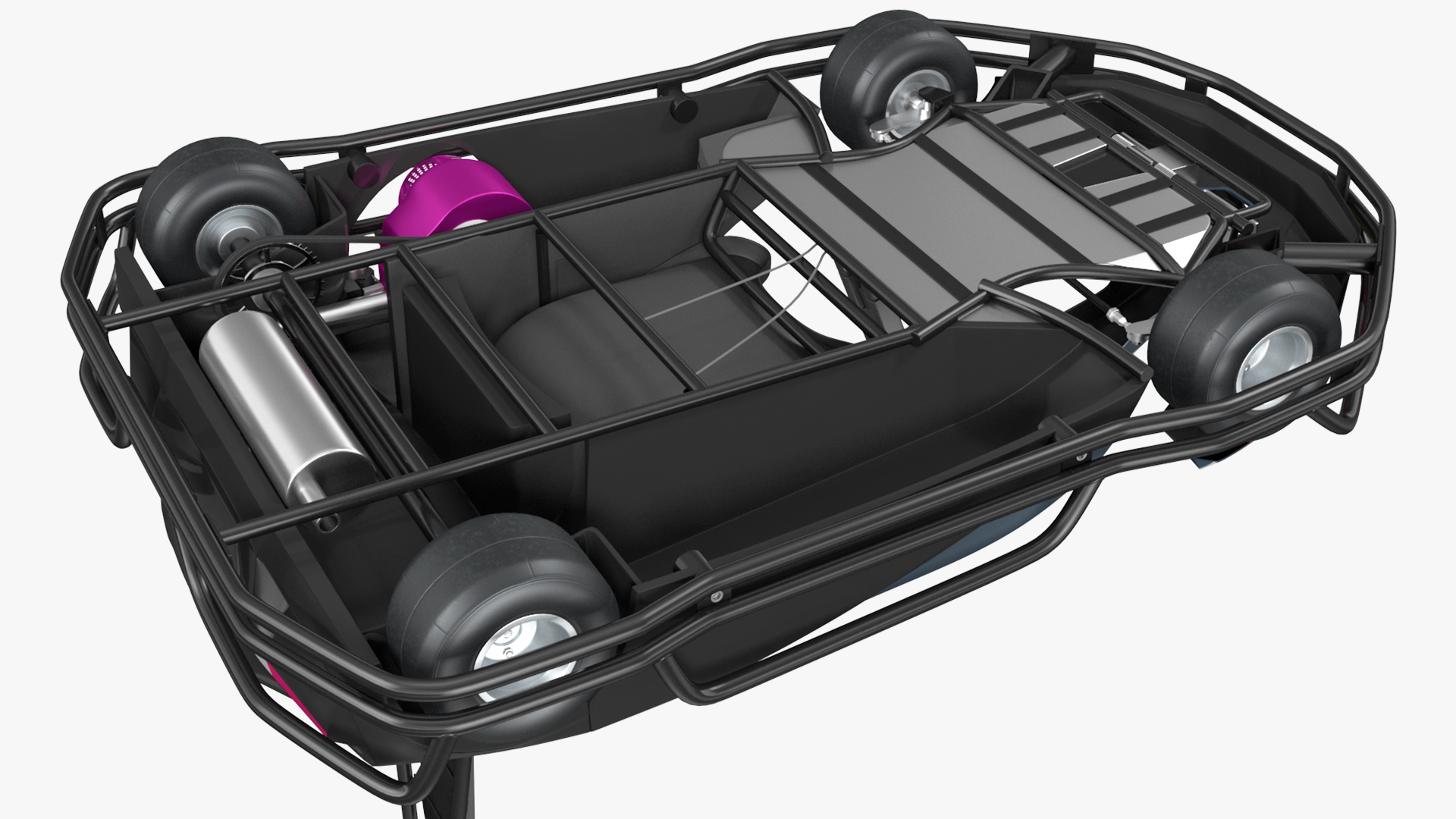 3D model Petrol Powered Kart with Roll Bar Rigged