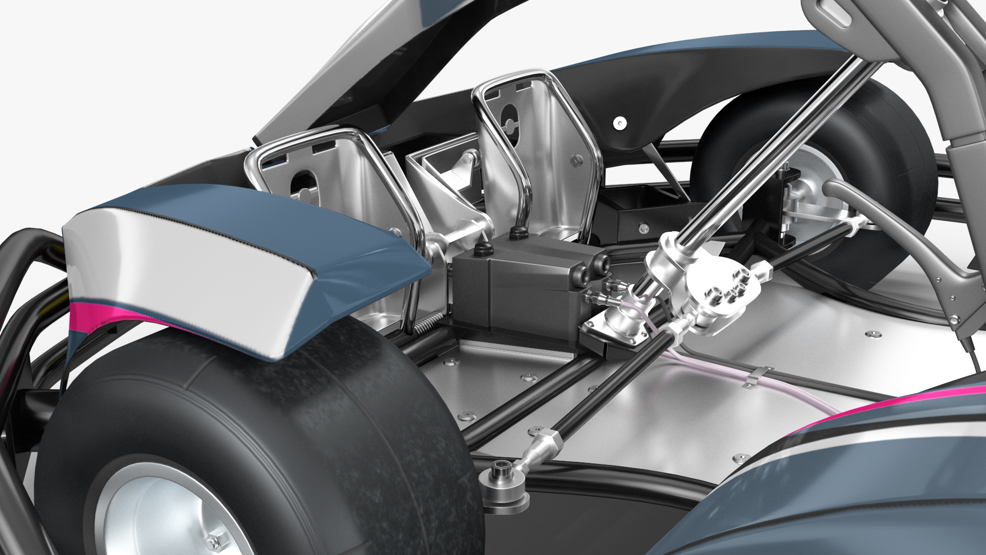 3D model Petrol Powered Kart with Roll Bar Rigged