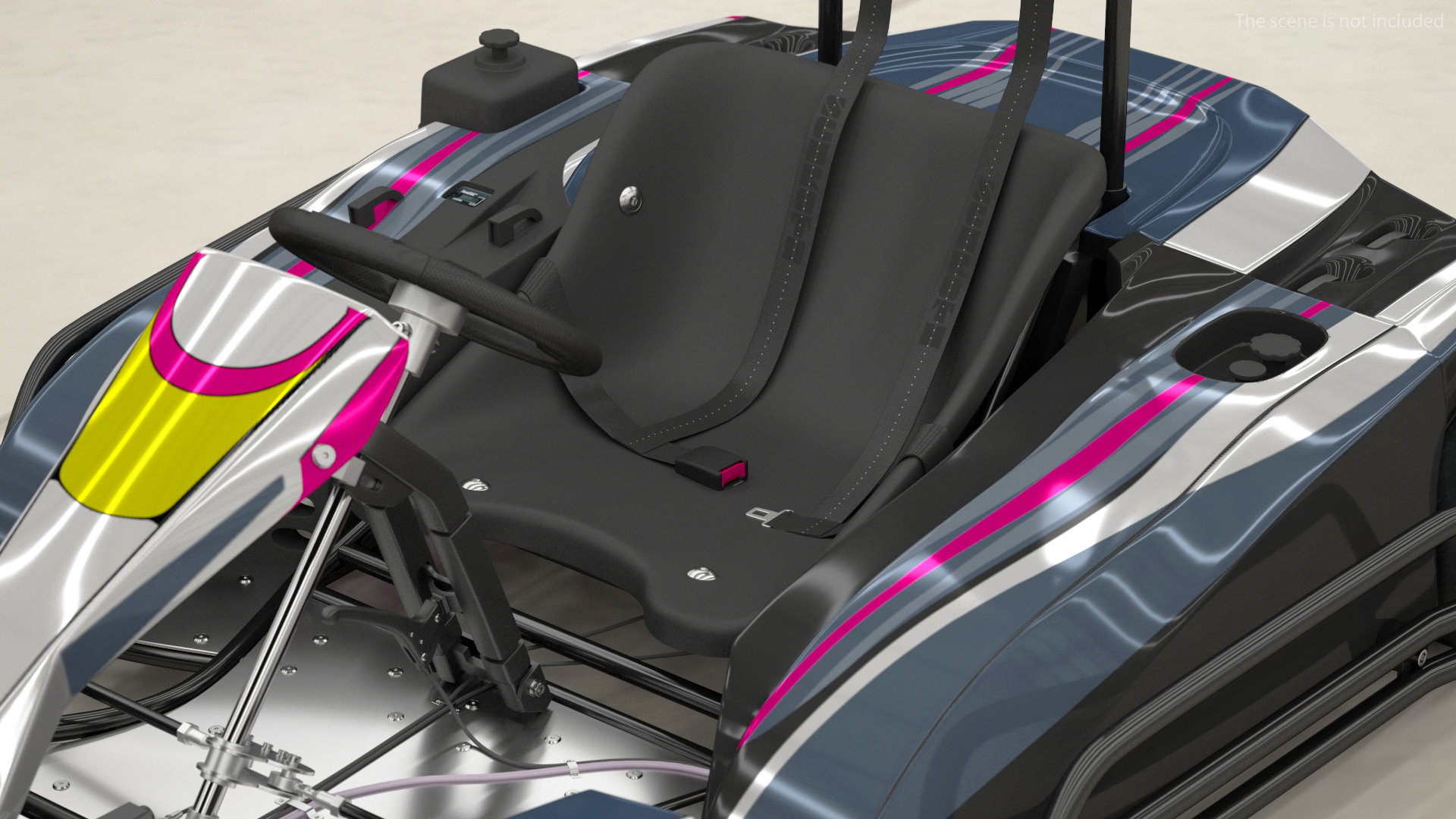 3D model Petrol Powered Kart with Roll Bar Rigged