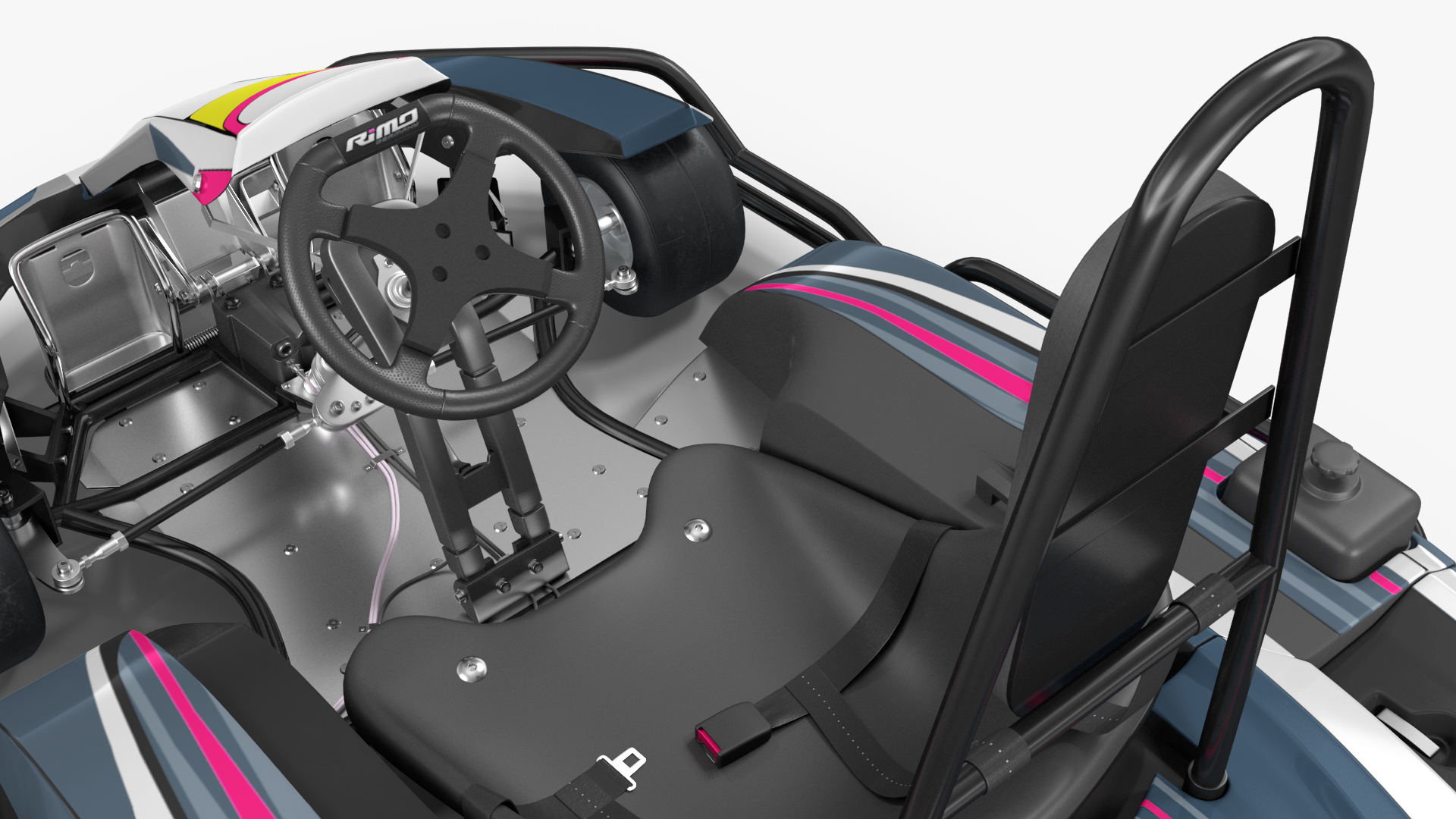 3D model Petrol Powered Kart with Roll Bar Rigged