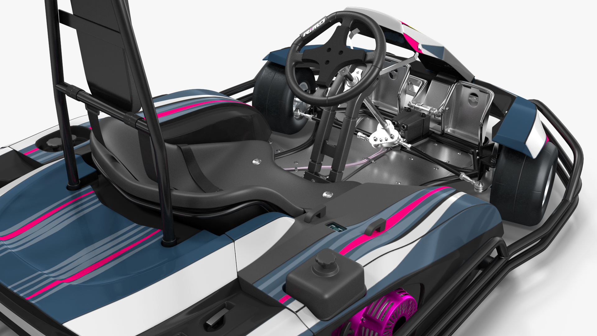 3D model Petrol Powered Kart with Roll Bar Rigged