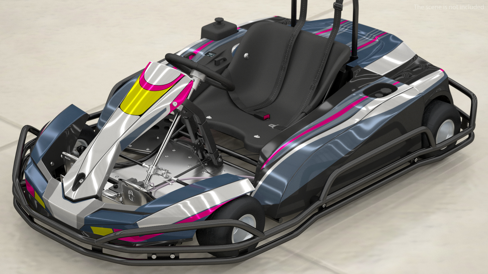 3D model Petrol Powered Kart with Roll Bar Rigged