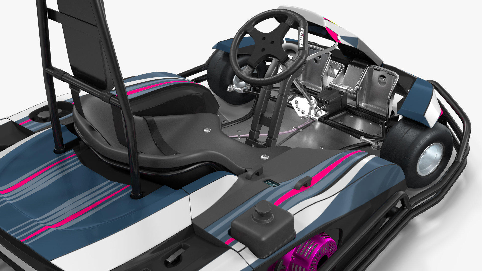 3D model Petrol Powered Kart with Roll Bar Rigged