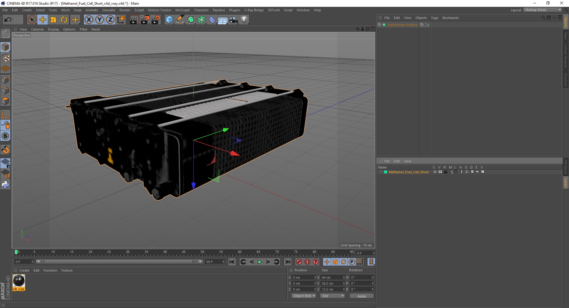 Methanol Fuel Cell Short 3D model