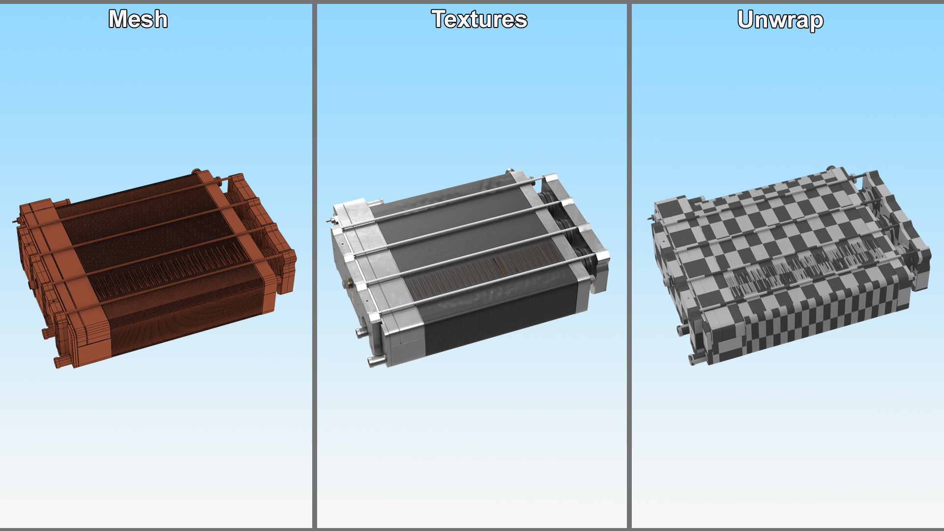 Methanol Fuel Cell Short 3D model