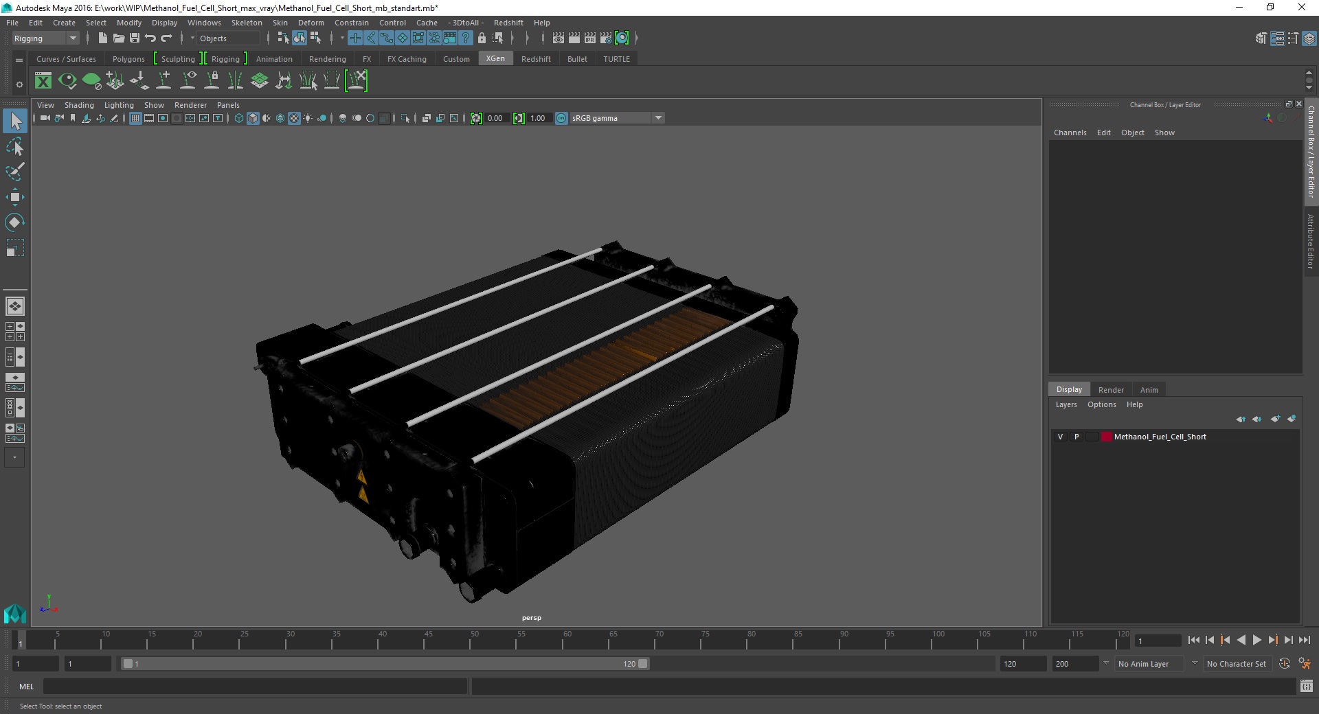 Methanol Fuel Cell Short 3D model
