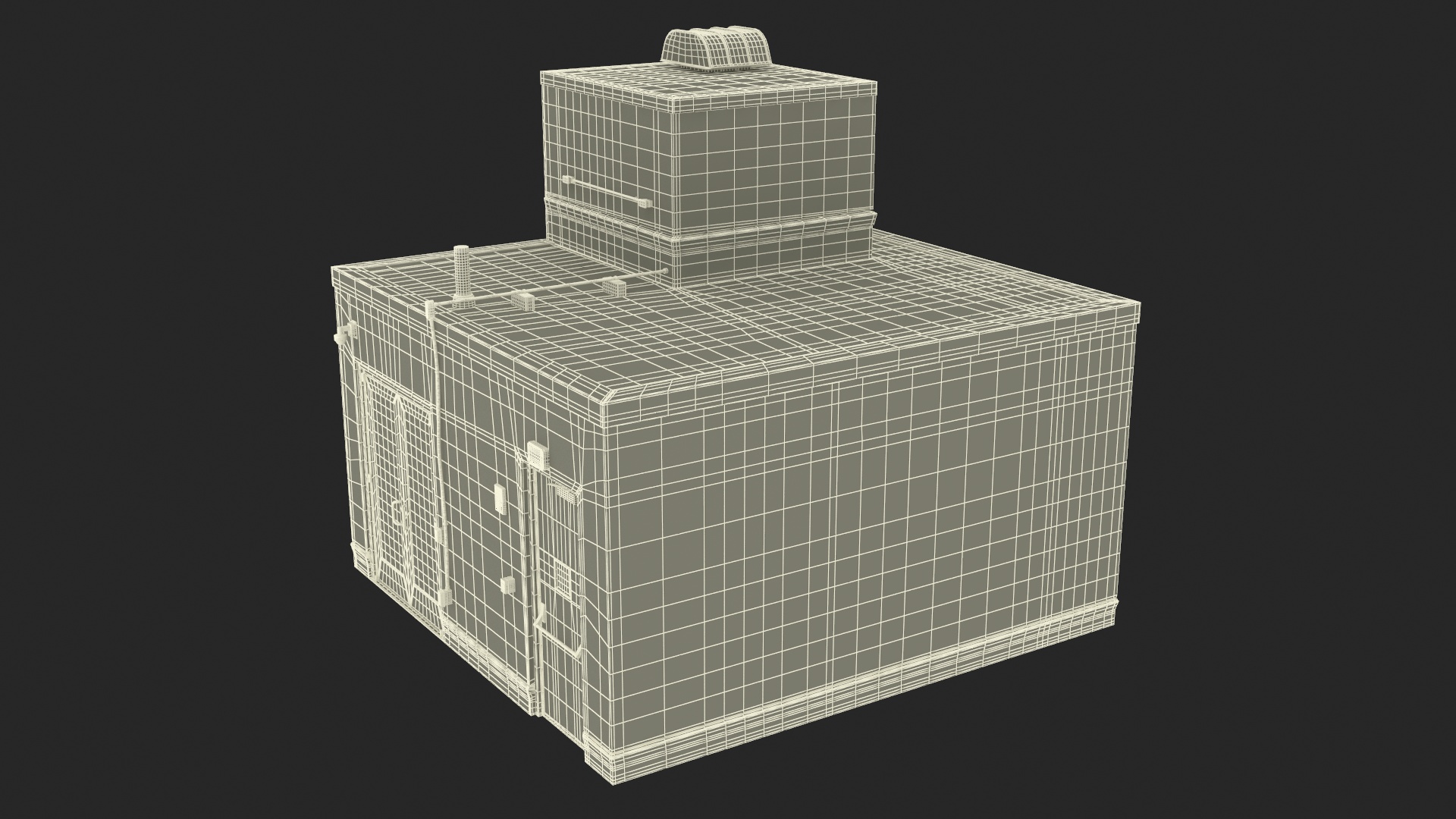 3D model Building Rooftop Entrance