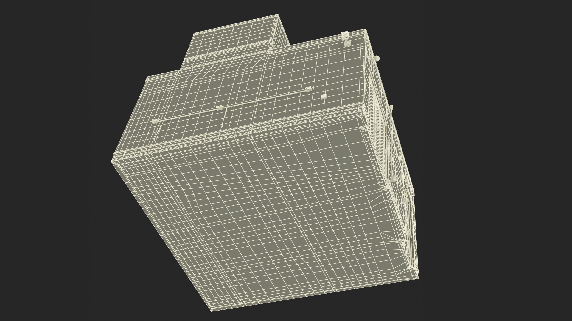 3D model Building Rooftop Entrance