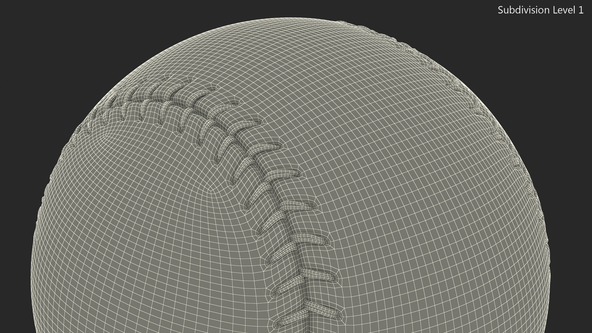 3D Baseball Ball model