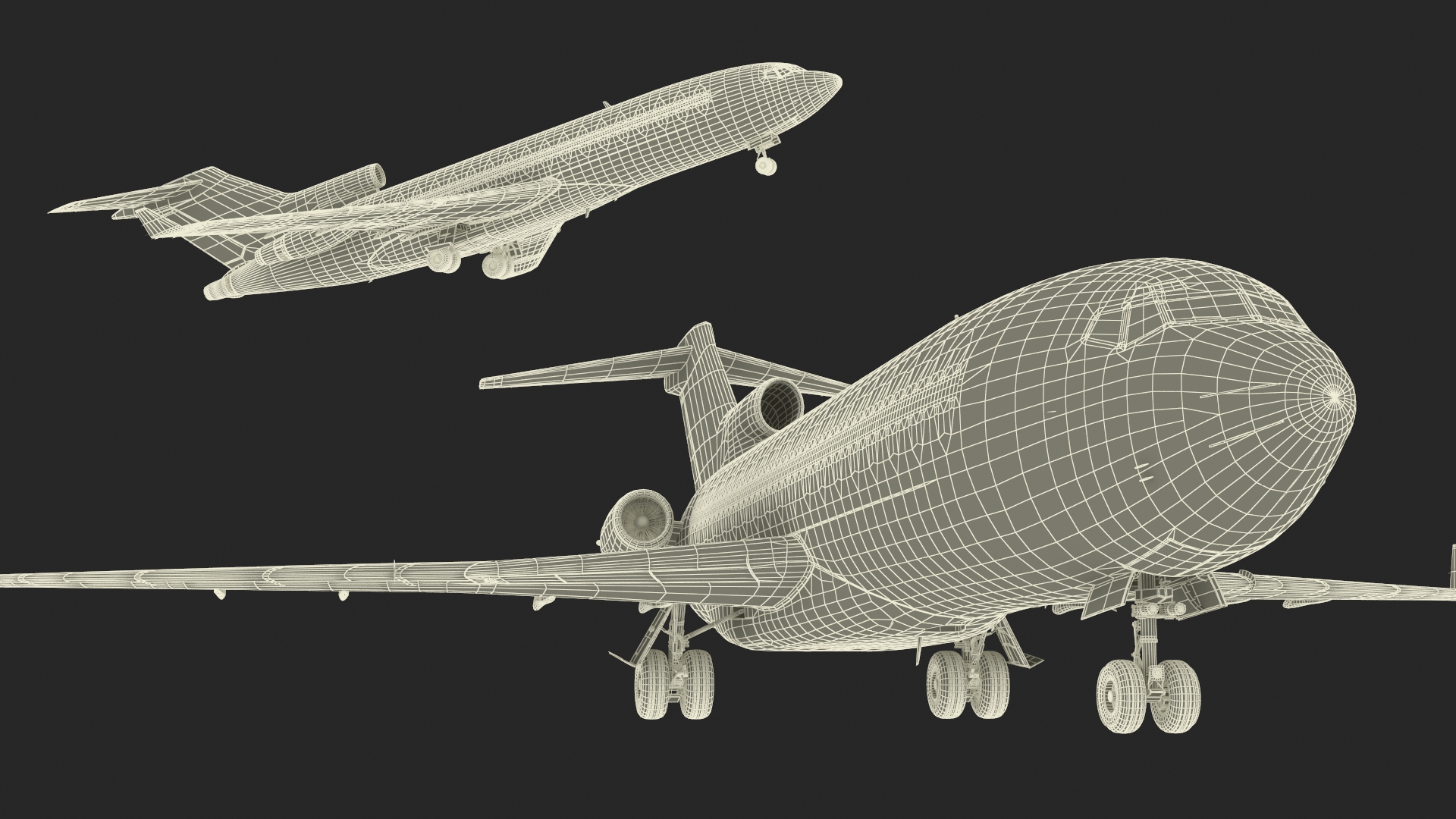 3D Charter Boeing 727-100 Kalitta Charters Rigged