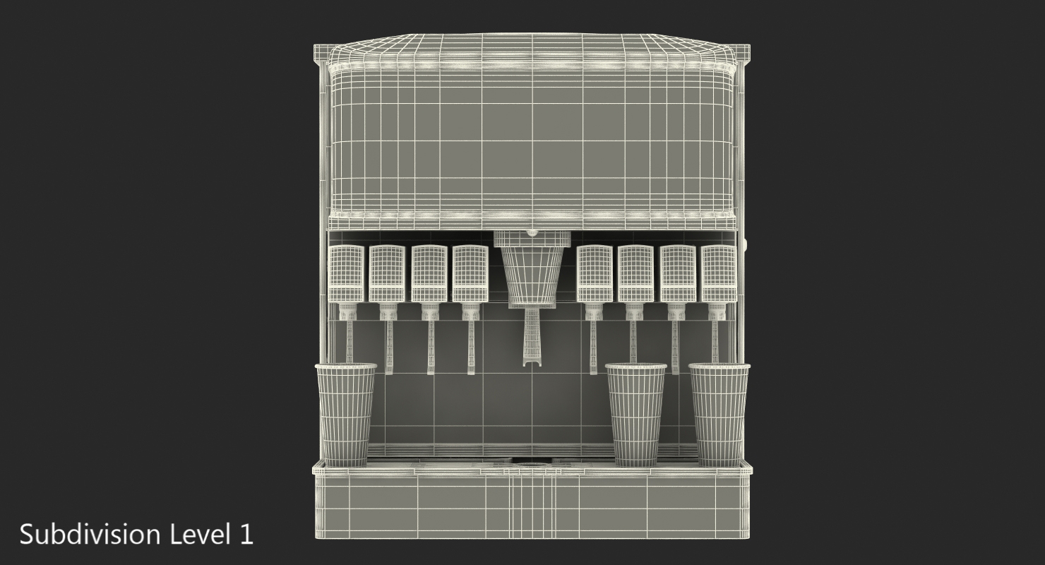 3D Soda Fountain Dispenser model