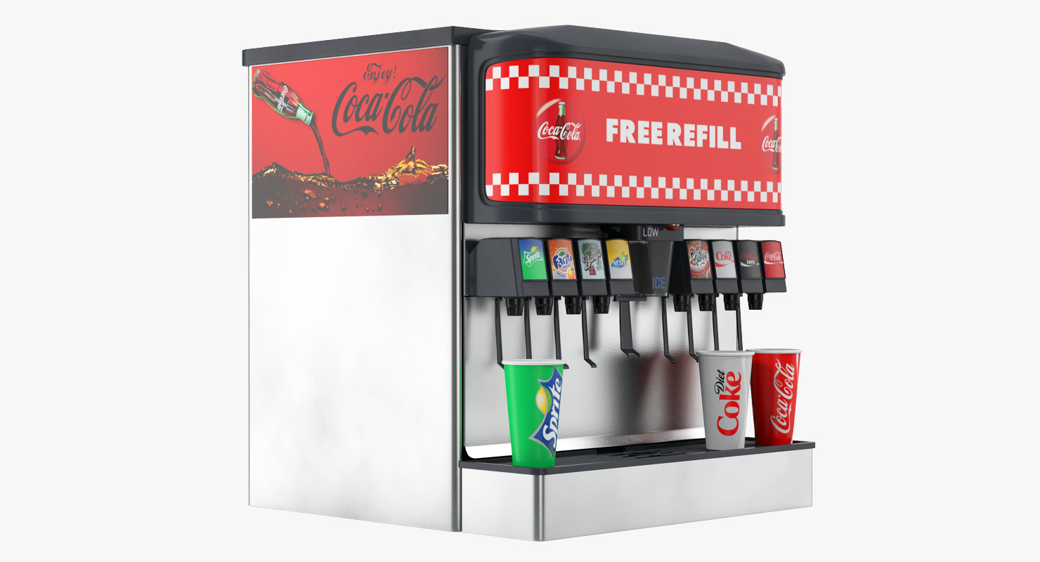 3D Soda Fountain Dispenser model