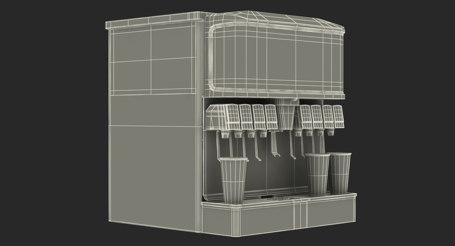 3D Soda Fountain Dispenser model