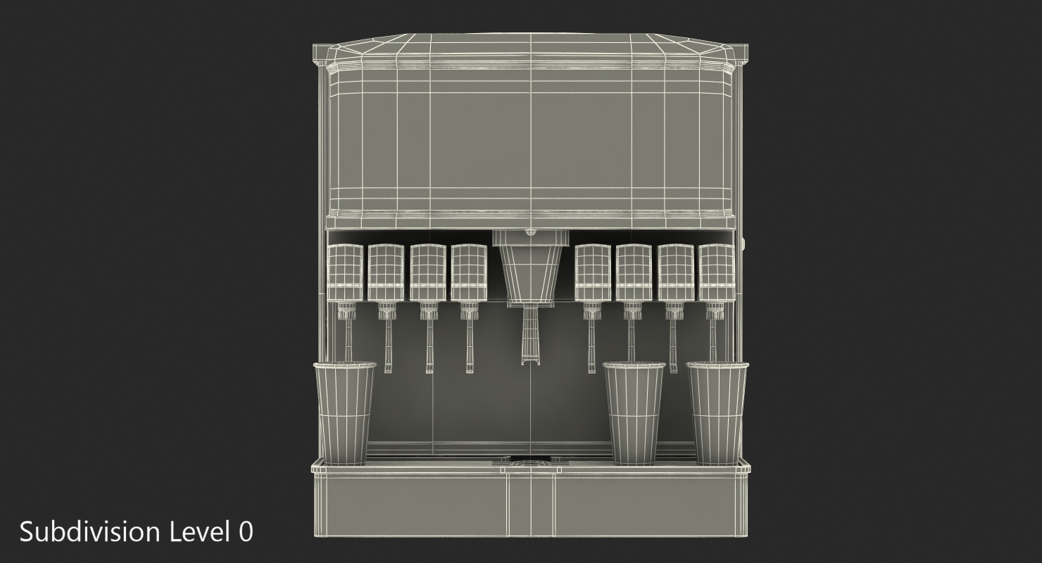 3D Soda Fountain Dispenser model